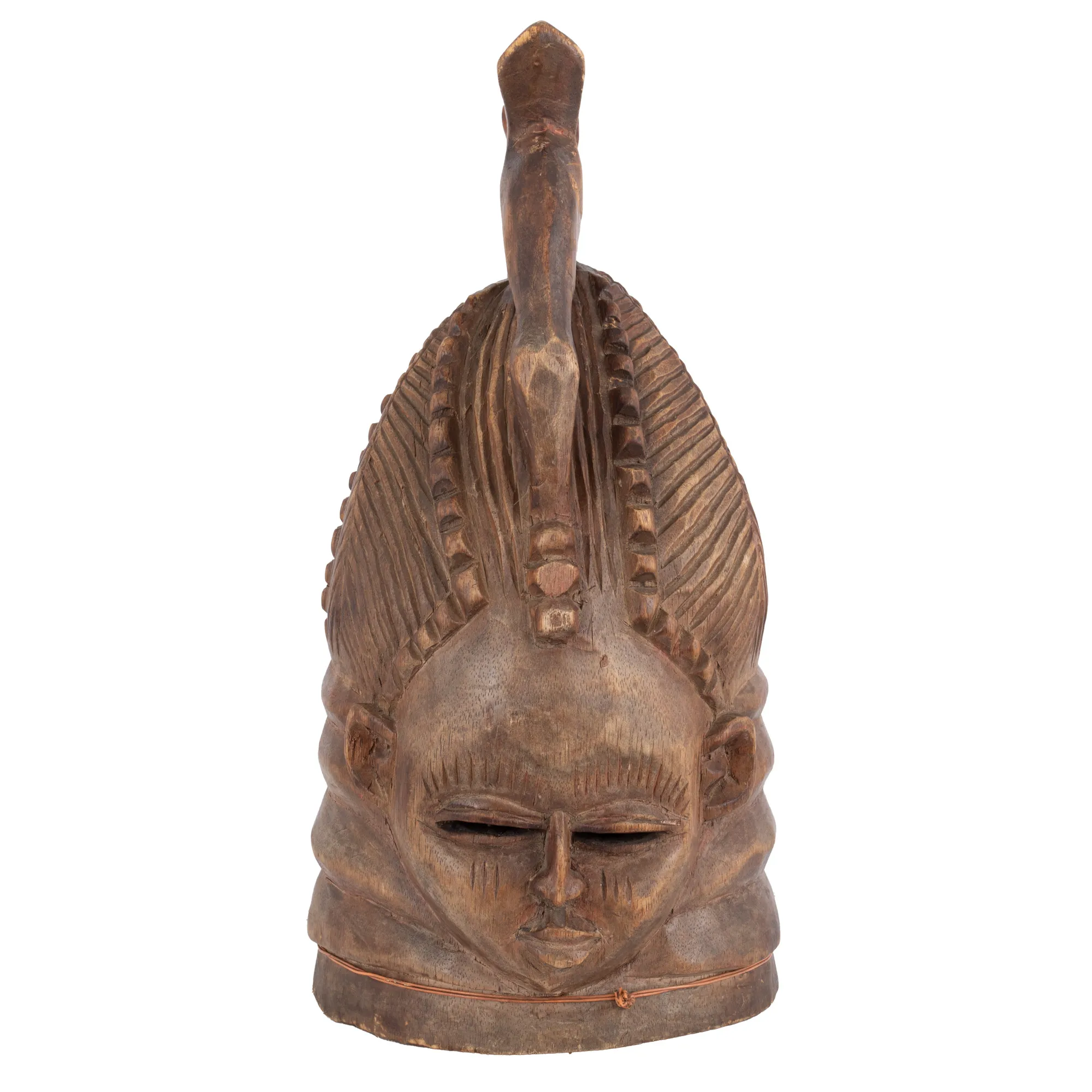 African Sowei Statue (Helmet Type), Sierra Leone, mid 20th century