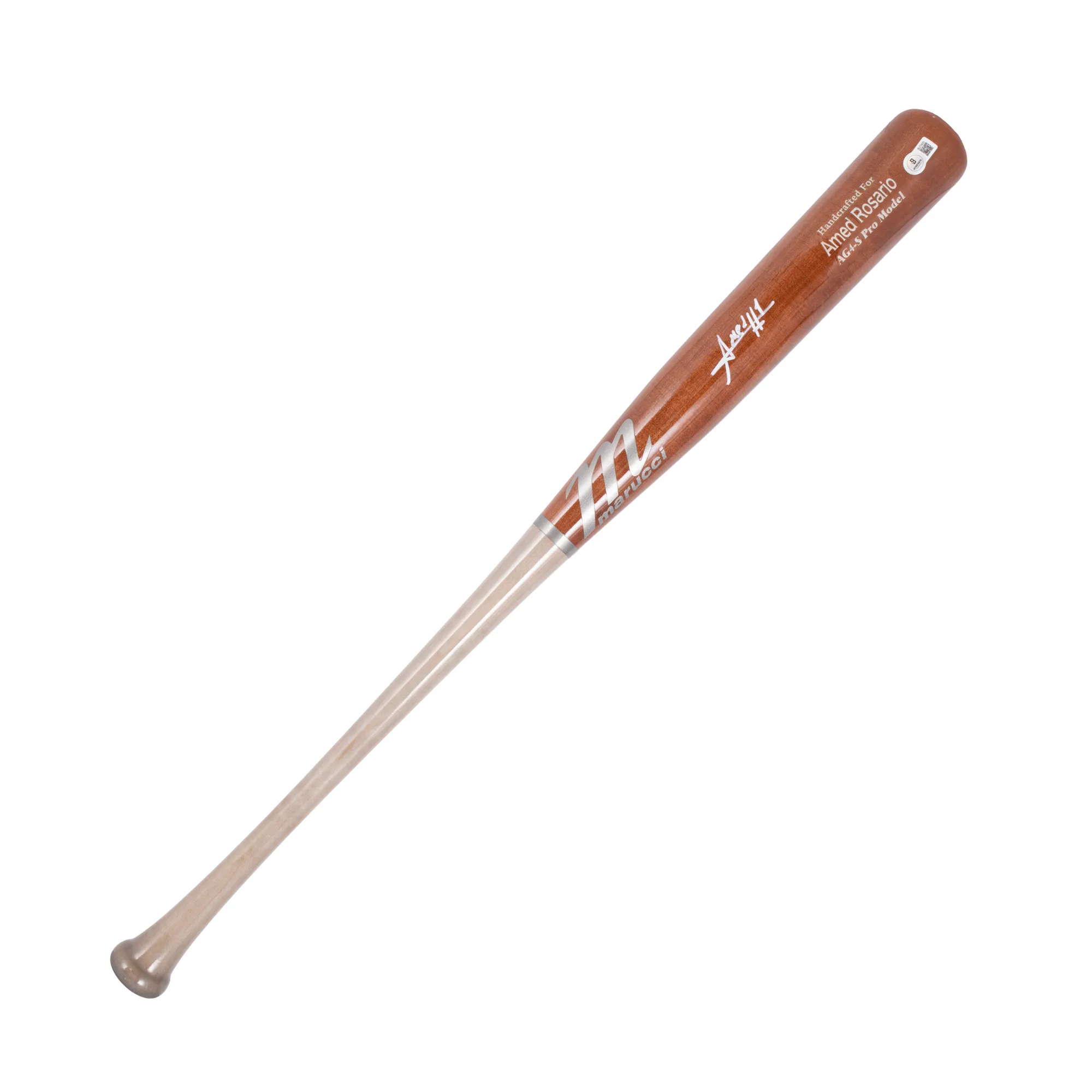 Bâtă de baseball, cu semnătura olografă, realizată la comandă pentru și semnată olograf de Amed Rosario, exemplar nr. 1