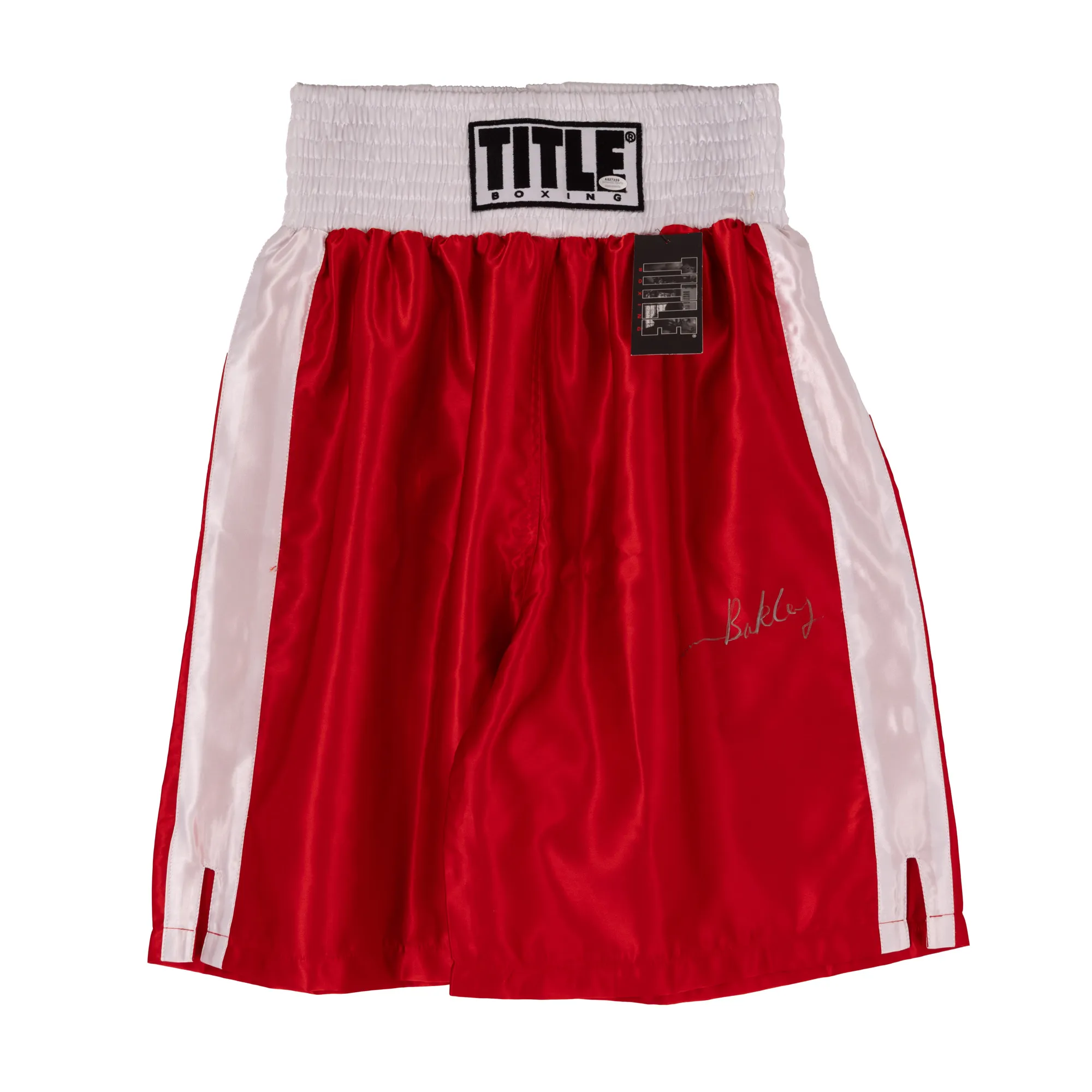 Boxing Pants, with Iran Barkley's holographic signature