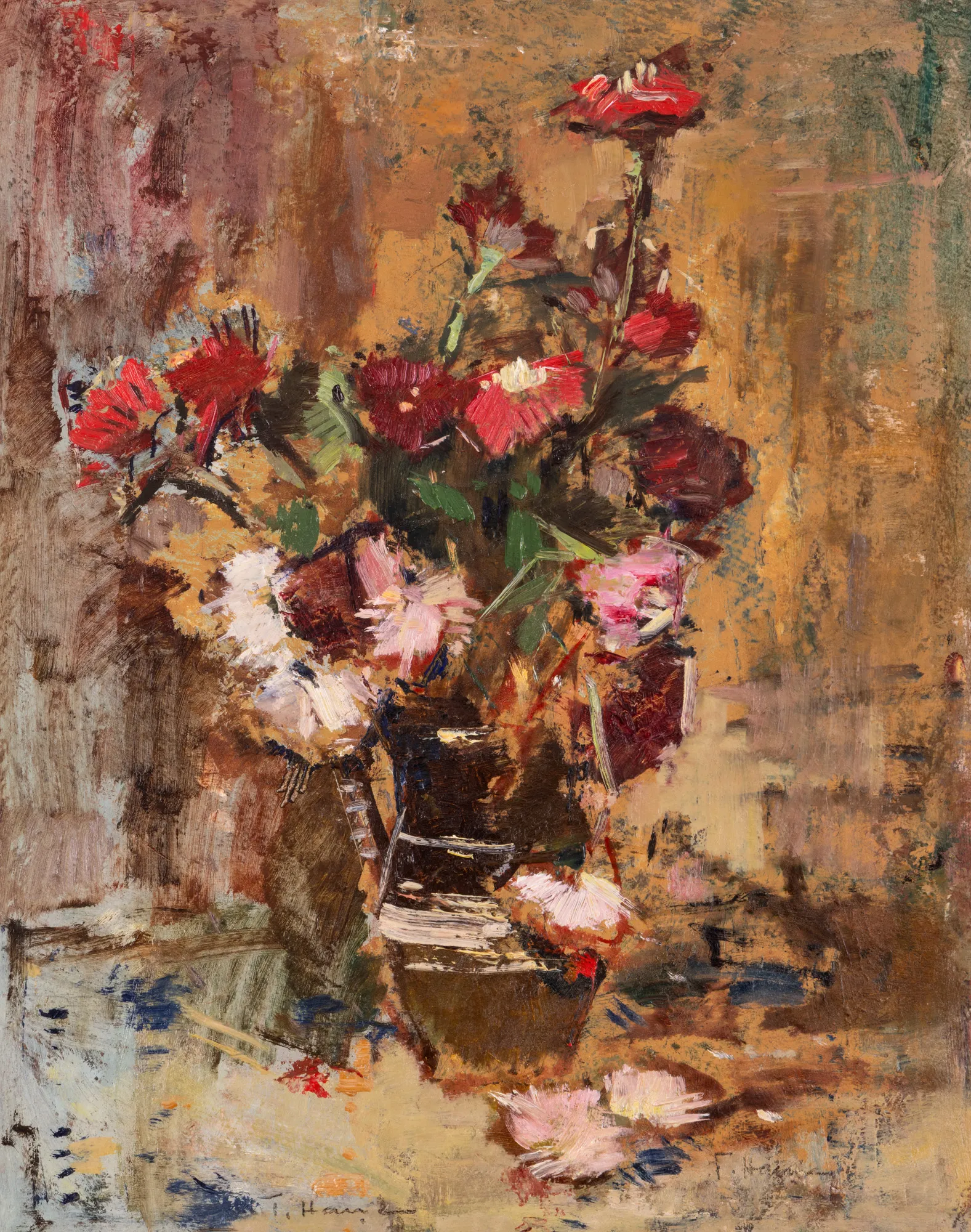 Pitcher with Carnations