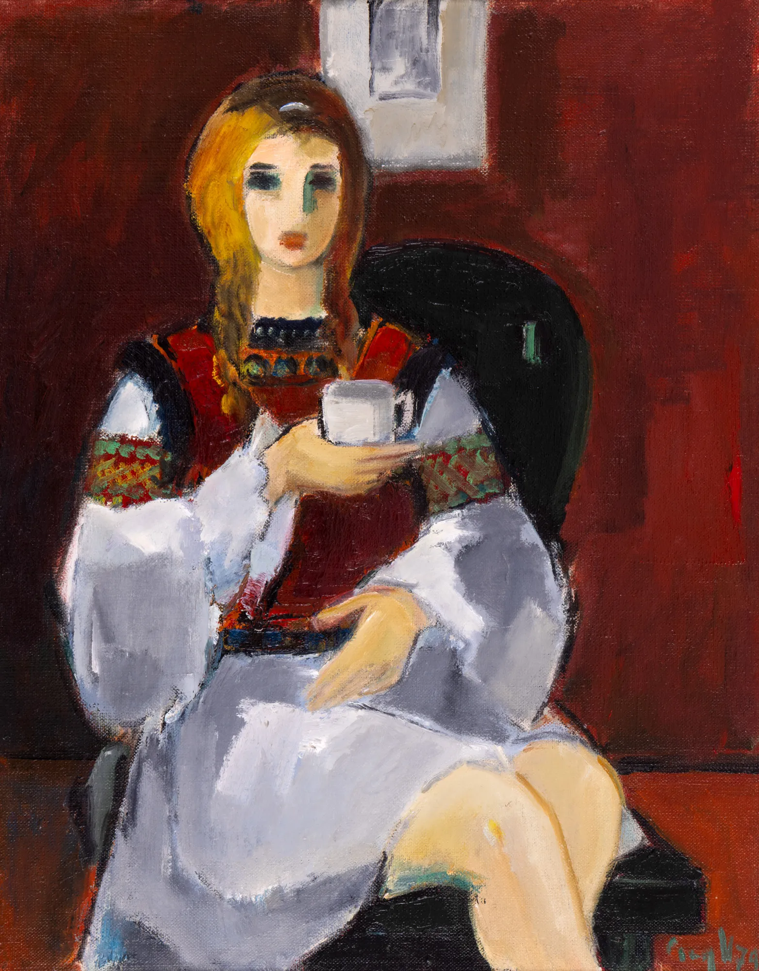Savurând o ceașcă de cafea