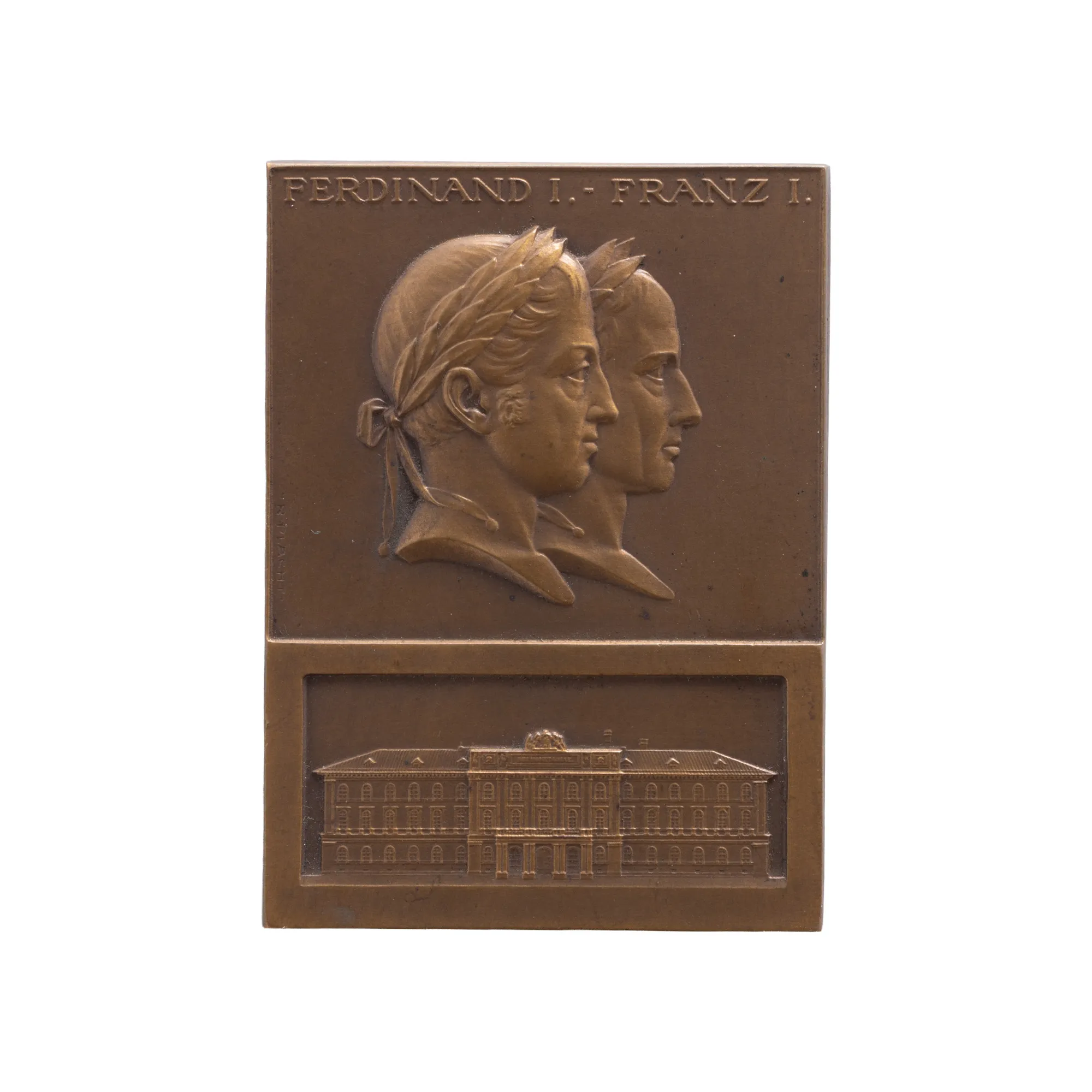 Plaque "Centenary of the Austrian Mint", engraver Richard Placht, 1935