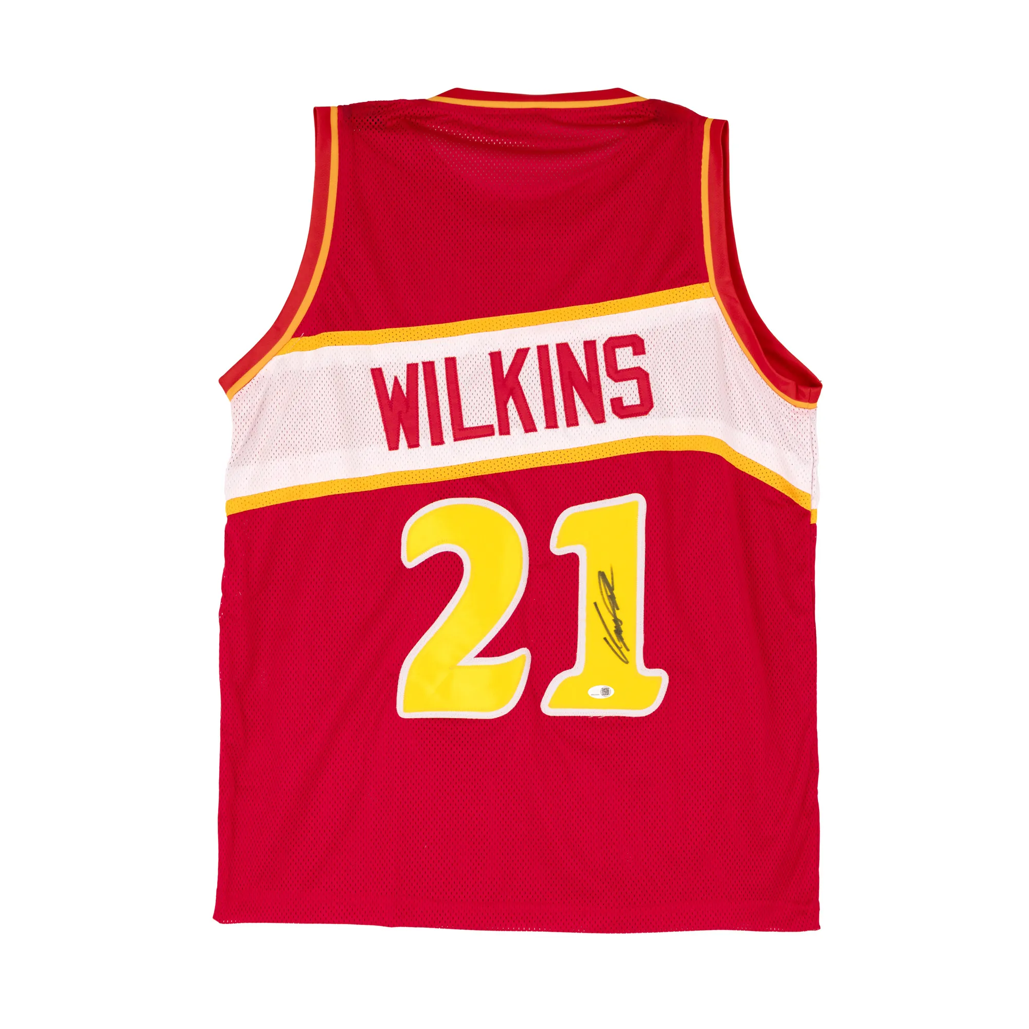 Atlanta Hawks T-Shirt, with Dominique Wilkins' holographic signature