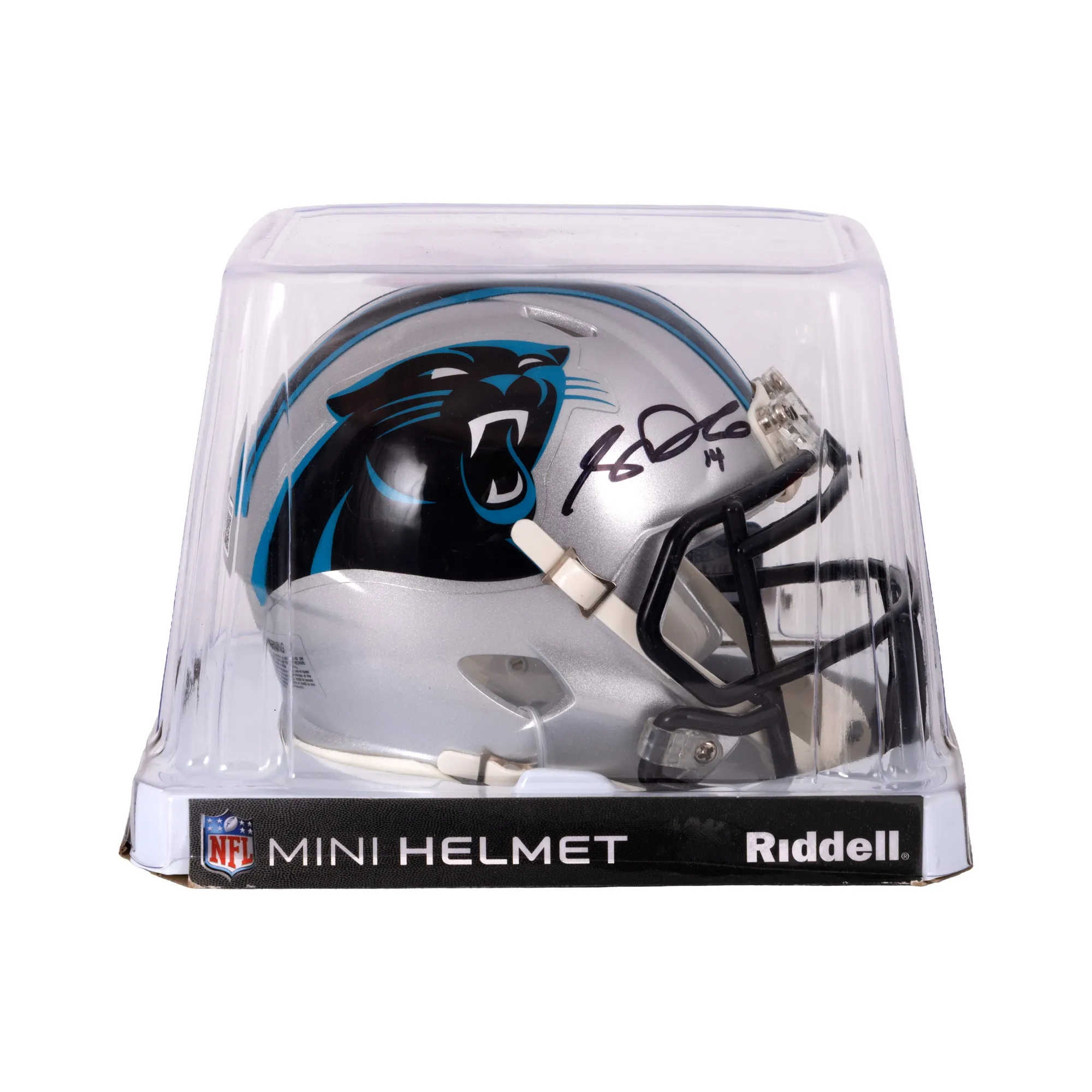 Miniature helmet, American football model, with Sam Darnold's handwritten signature