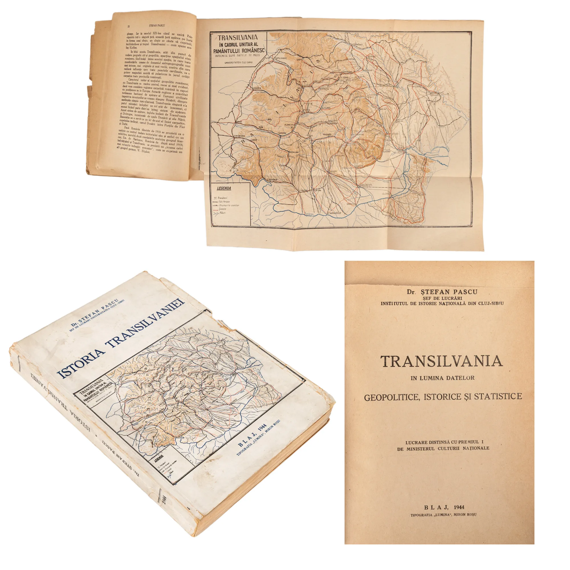 ”Istoria Transilvaniei”, de Ștefan Pascu, Blaj, 1944