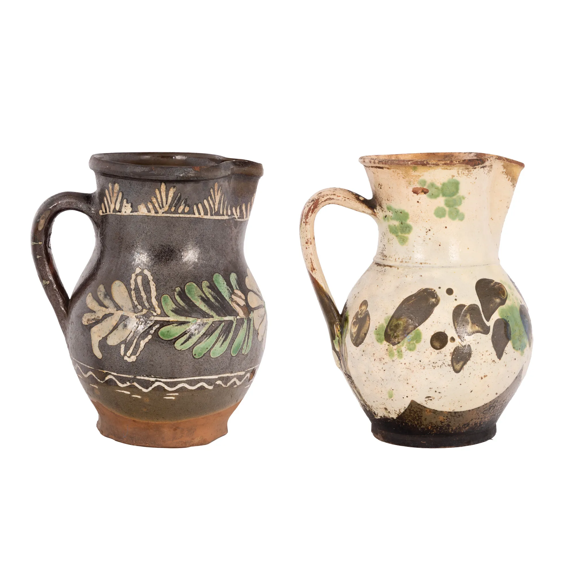 Lot consisting of two milk jugs, Transylvania, 19th century