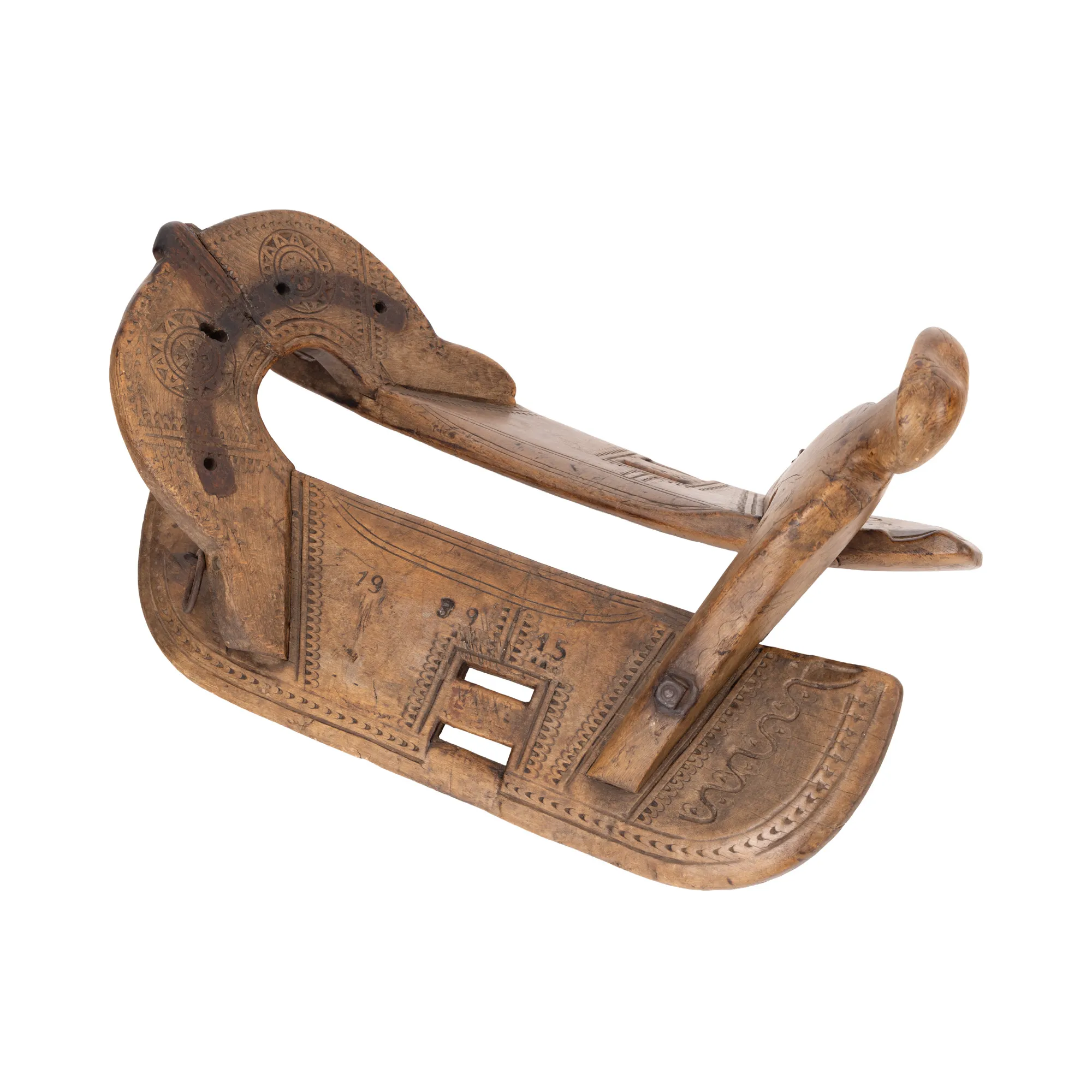 "Creel" - a horse harness decorated with solar motifs, possibly Bukovina, first half of the 20th century, from the Grigore Ghyka collection