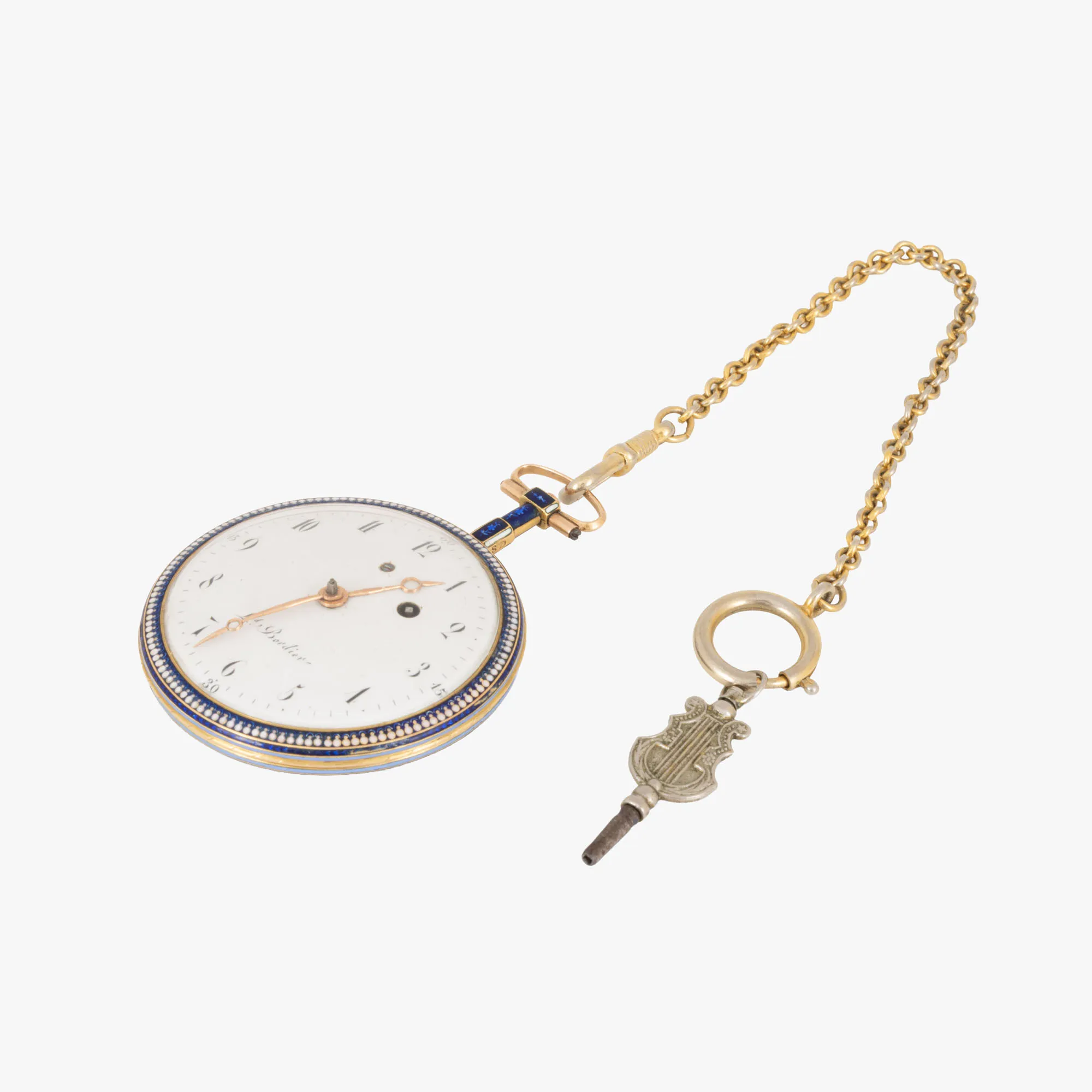 Bordier Watch decorated with enamel, pocket, unisex