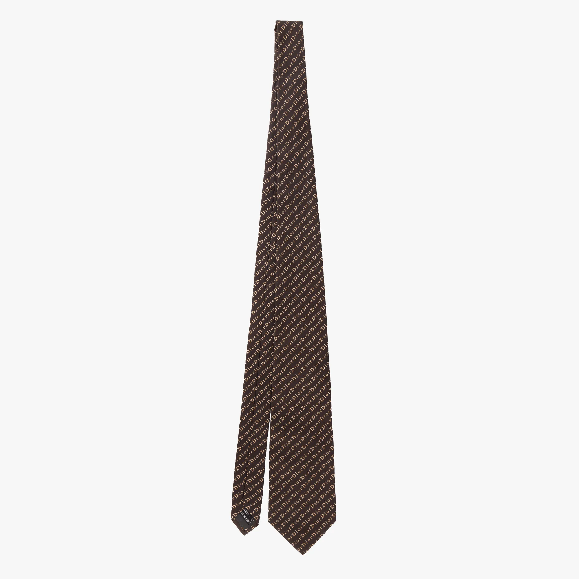 Dior silk tie, decorated with monogram and original box
