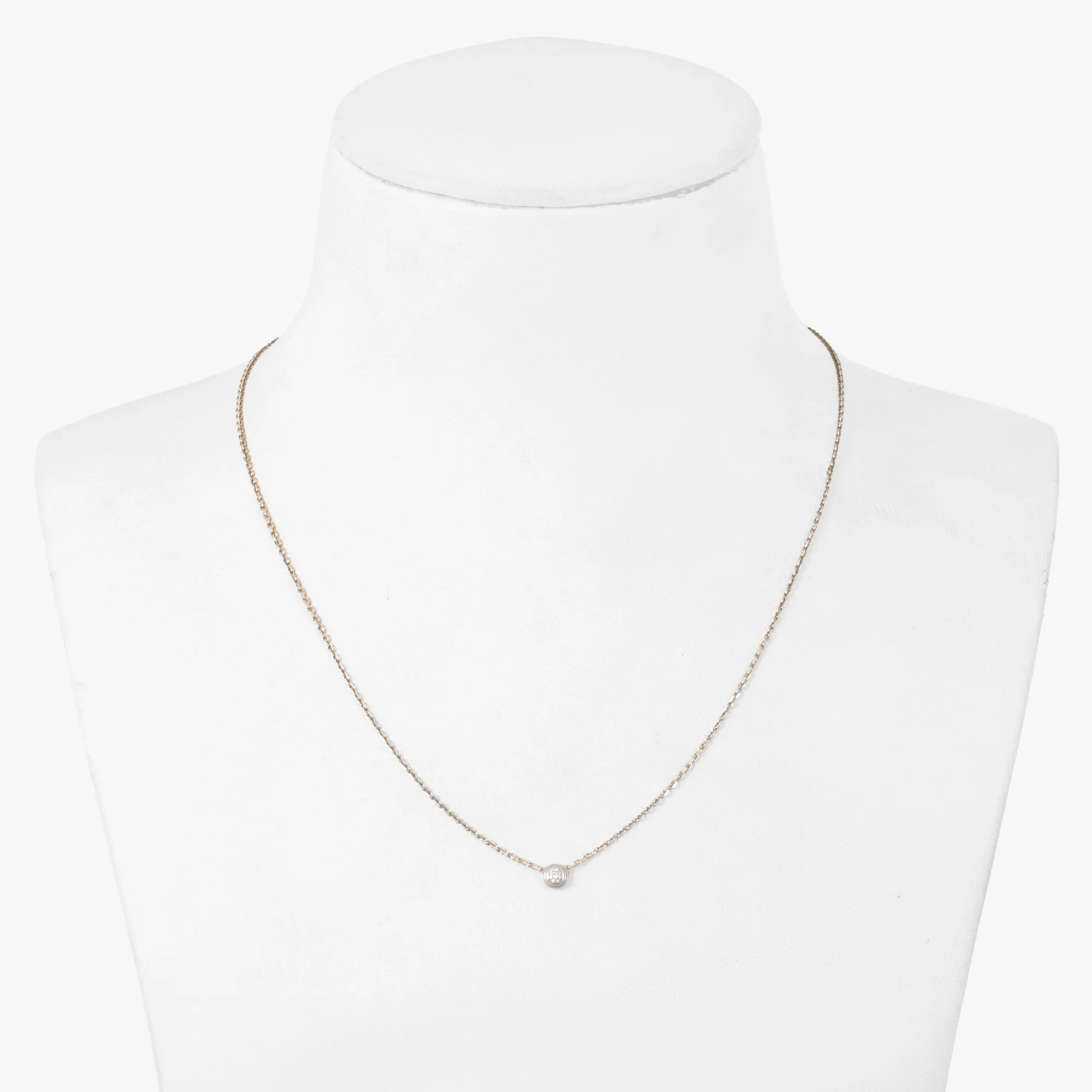 "Cartier d'Amour" - Cartier necklace made of white gold, decorated with a diamond