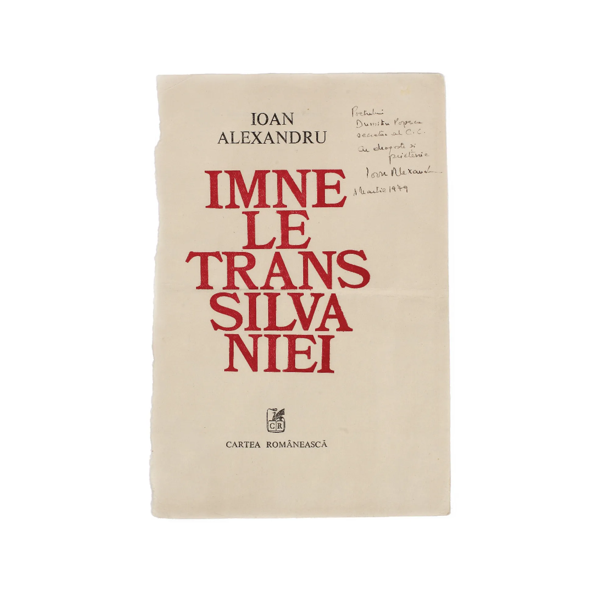 Autograful scriitorului Ioan Alexandru, unul dintre refondatorii PNȚCD în 1990