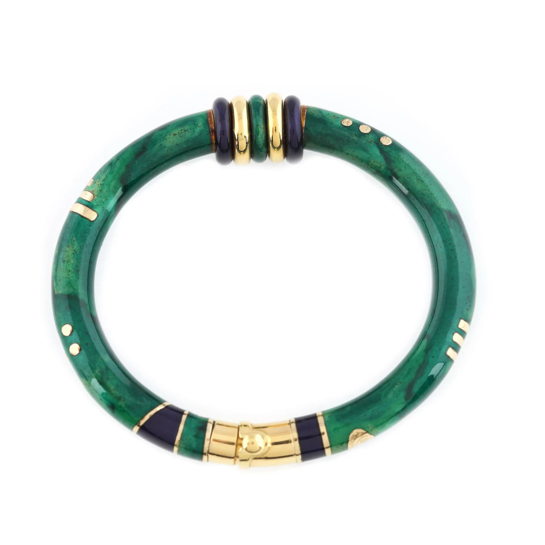 La Nouvelle Bague Gold Bracelet decorated with enamel