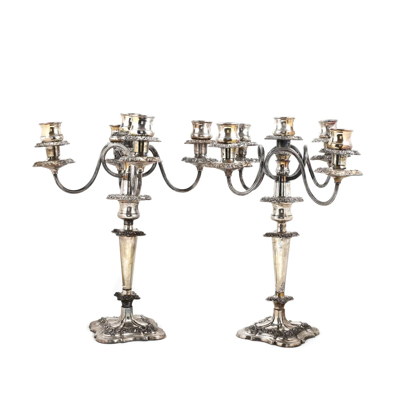 Pair of Georgian candlestick holders, circa 1900