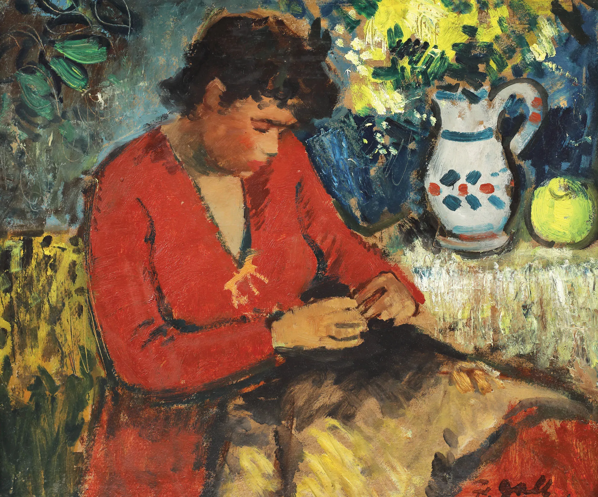 Woman with Cat