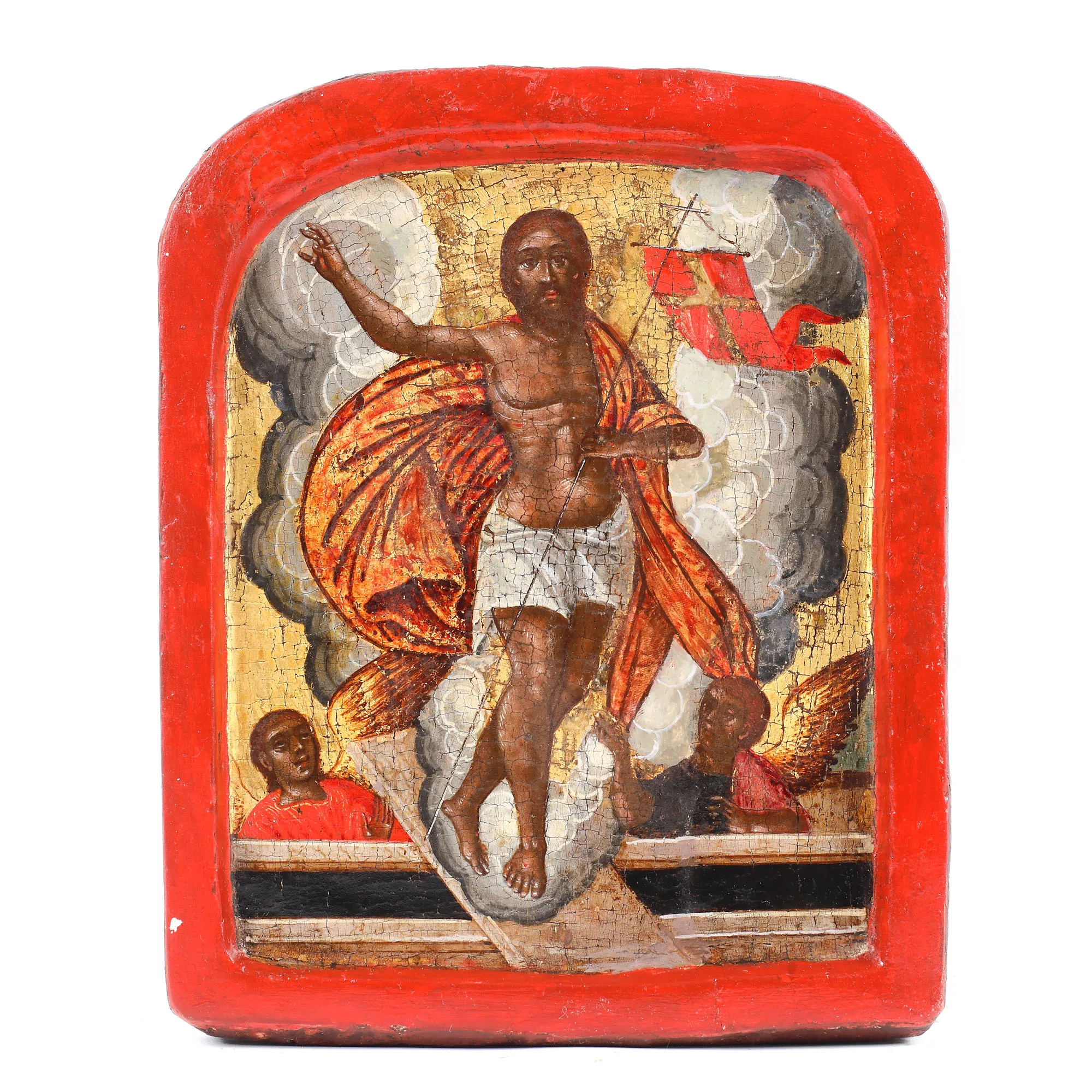 "The Resurrection of the Lord", icon on wood, Greek school, late 18th century