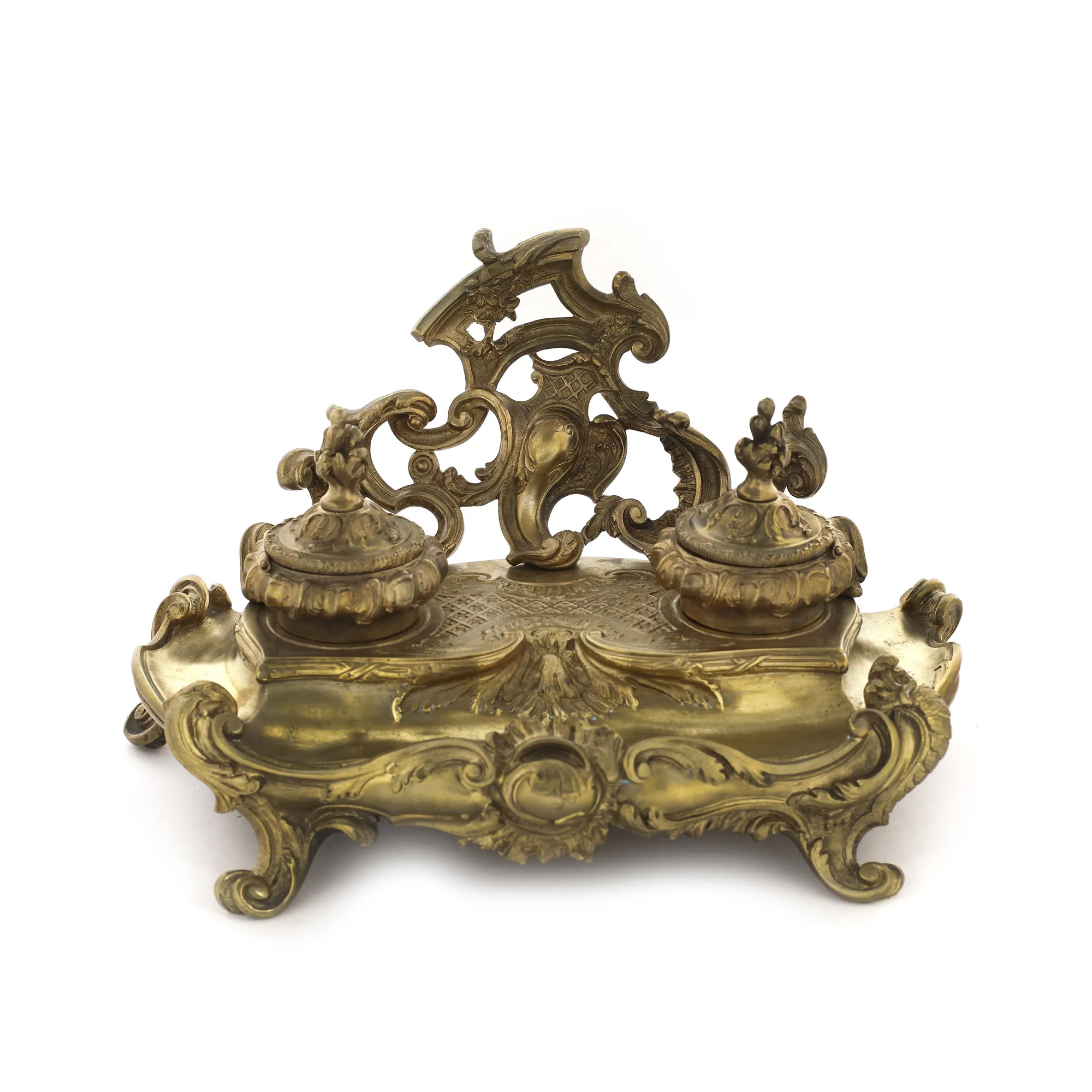 Encrieră cu decor de inspirație Louis XV, realizată de Blot & Drouart, cca. 1880