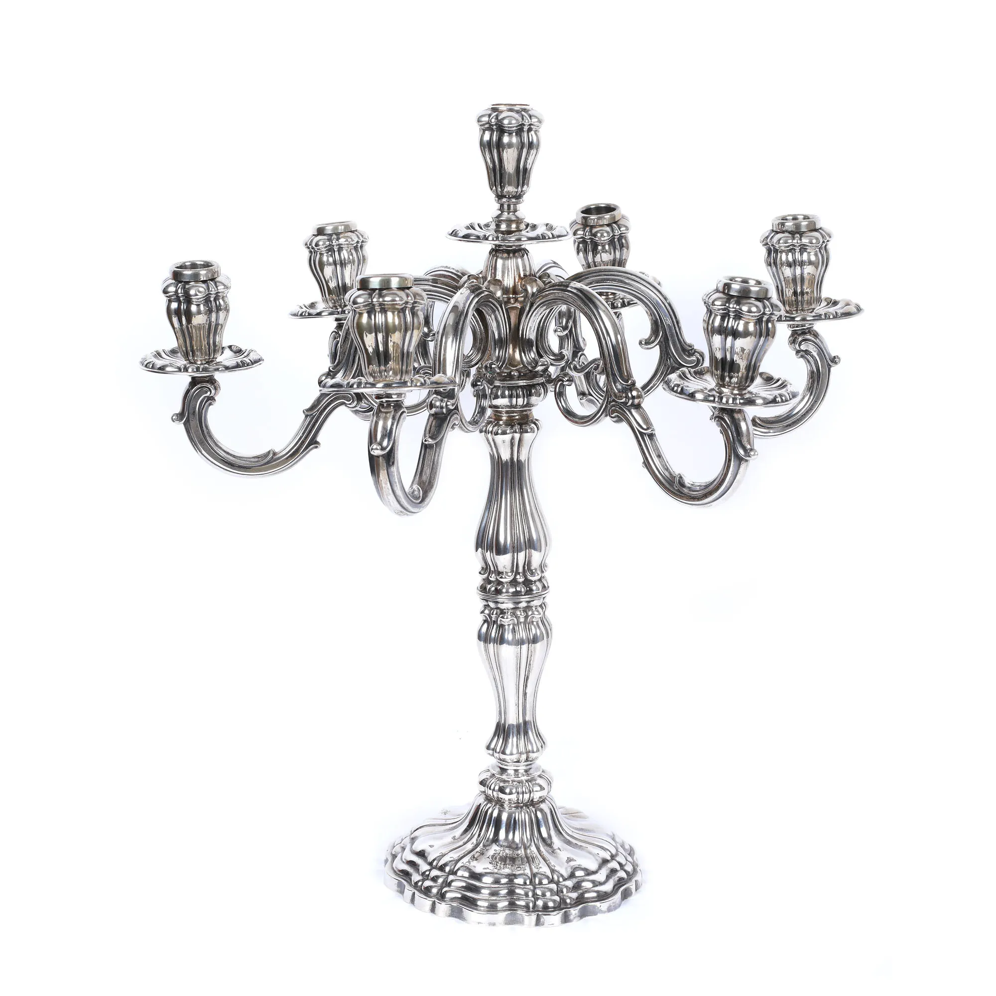 Candlestick / surtout de table, silver, with seven lights