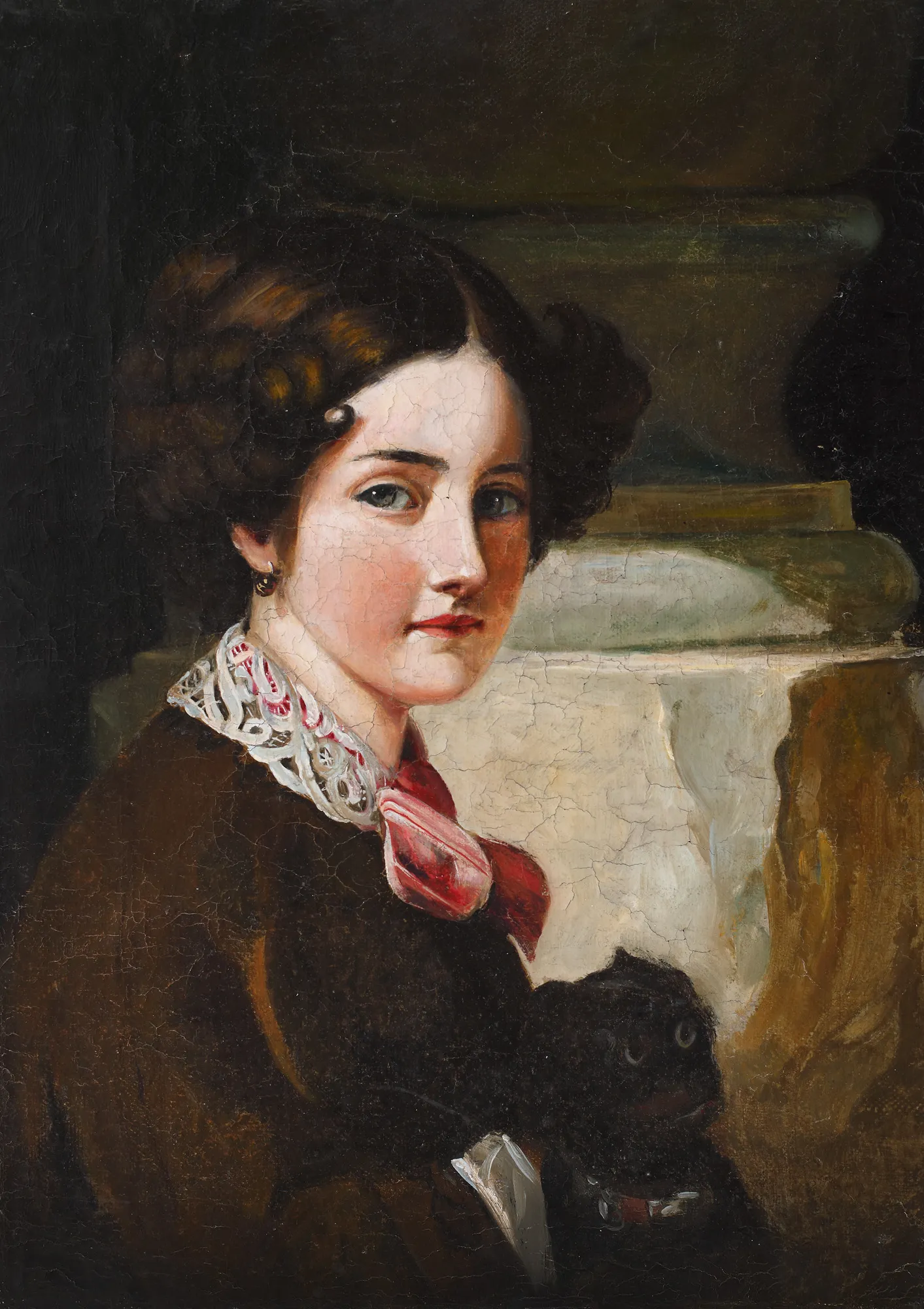 Aristocrat with pug (after an artwork by Ivan Kozmic Makarov)