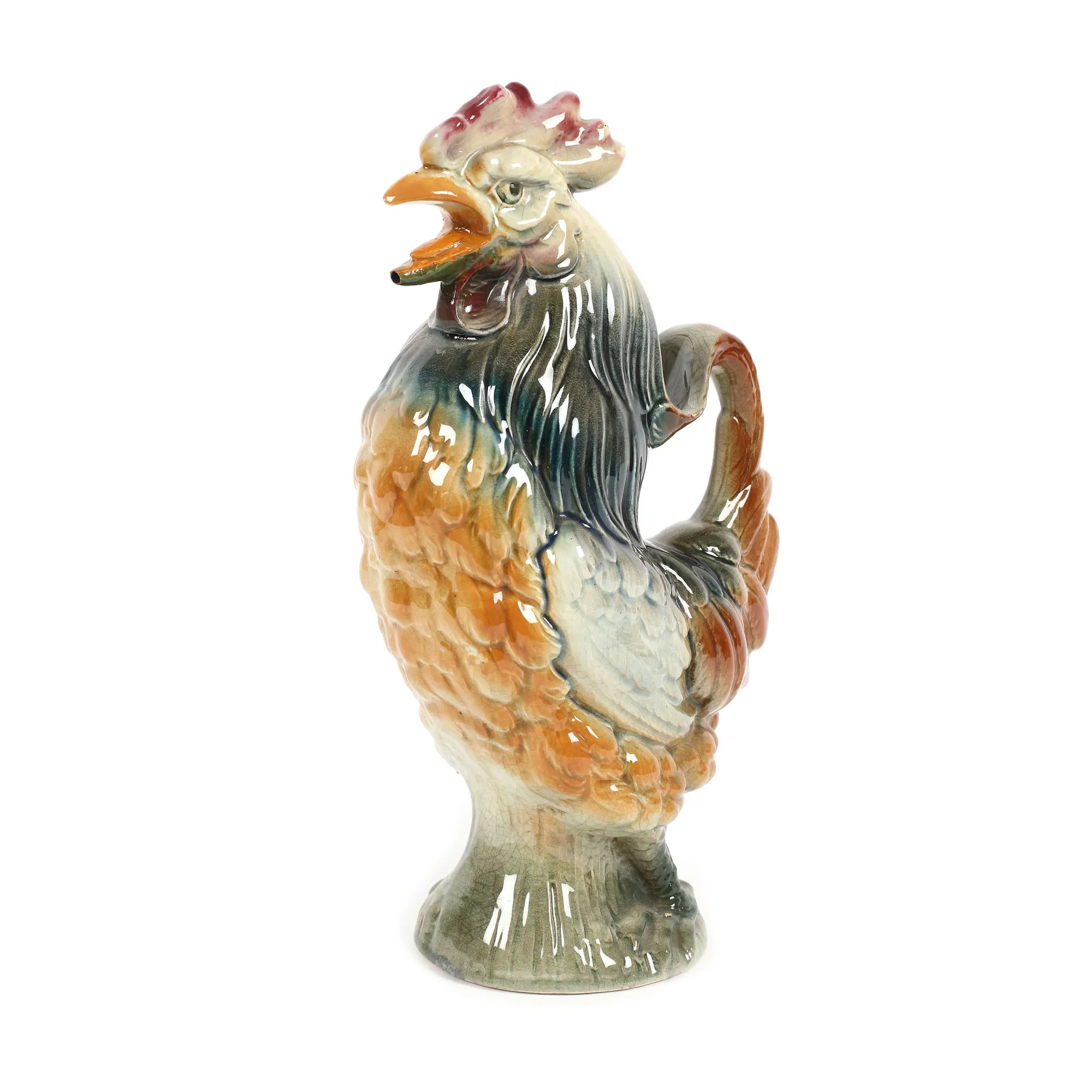 Carafă din ceramică manufactură Saint-Clément, pentru vin, începutul sec XX