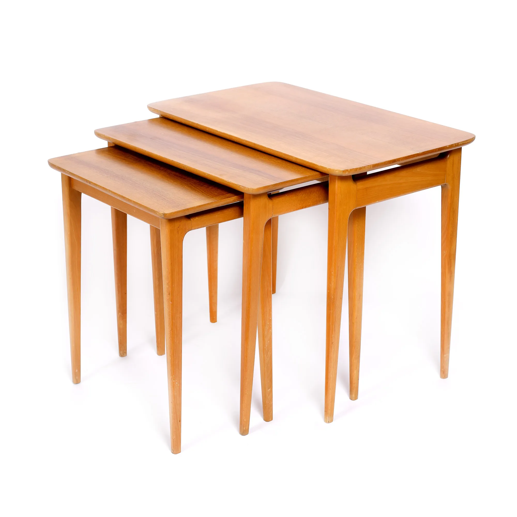 Scandinavian set of three modern Mid Century coffee tables