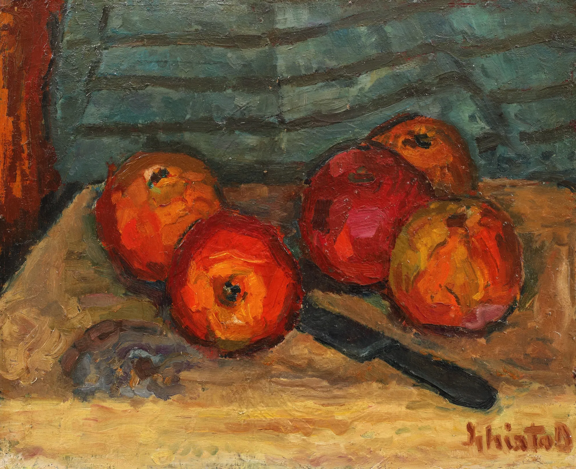 Still Life With Fruits and Knife