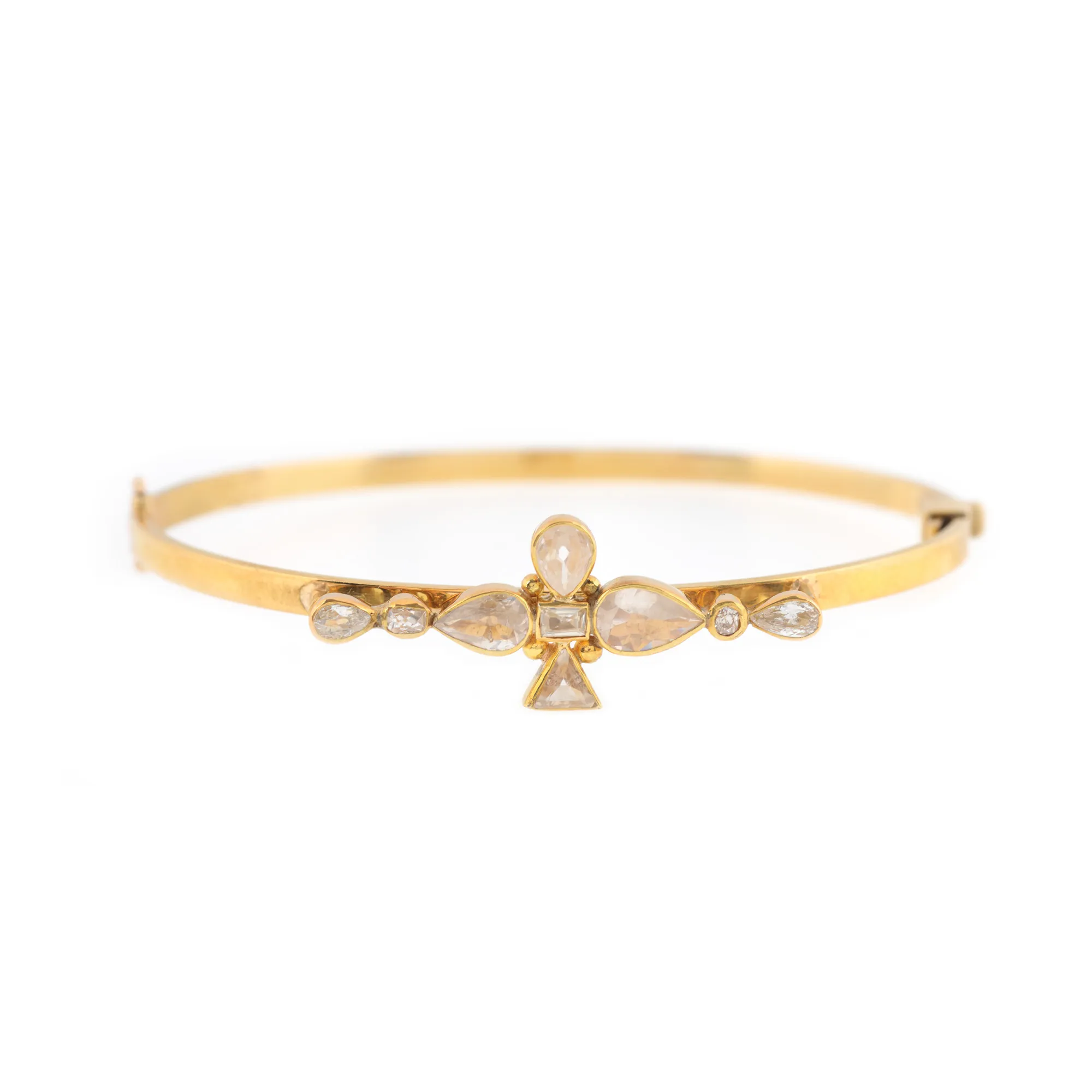 "Vintage Finesse" - gold bracelet, decorated with diamonds