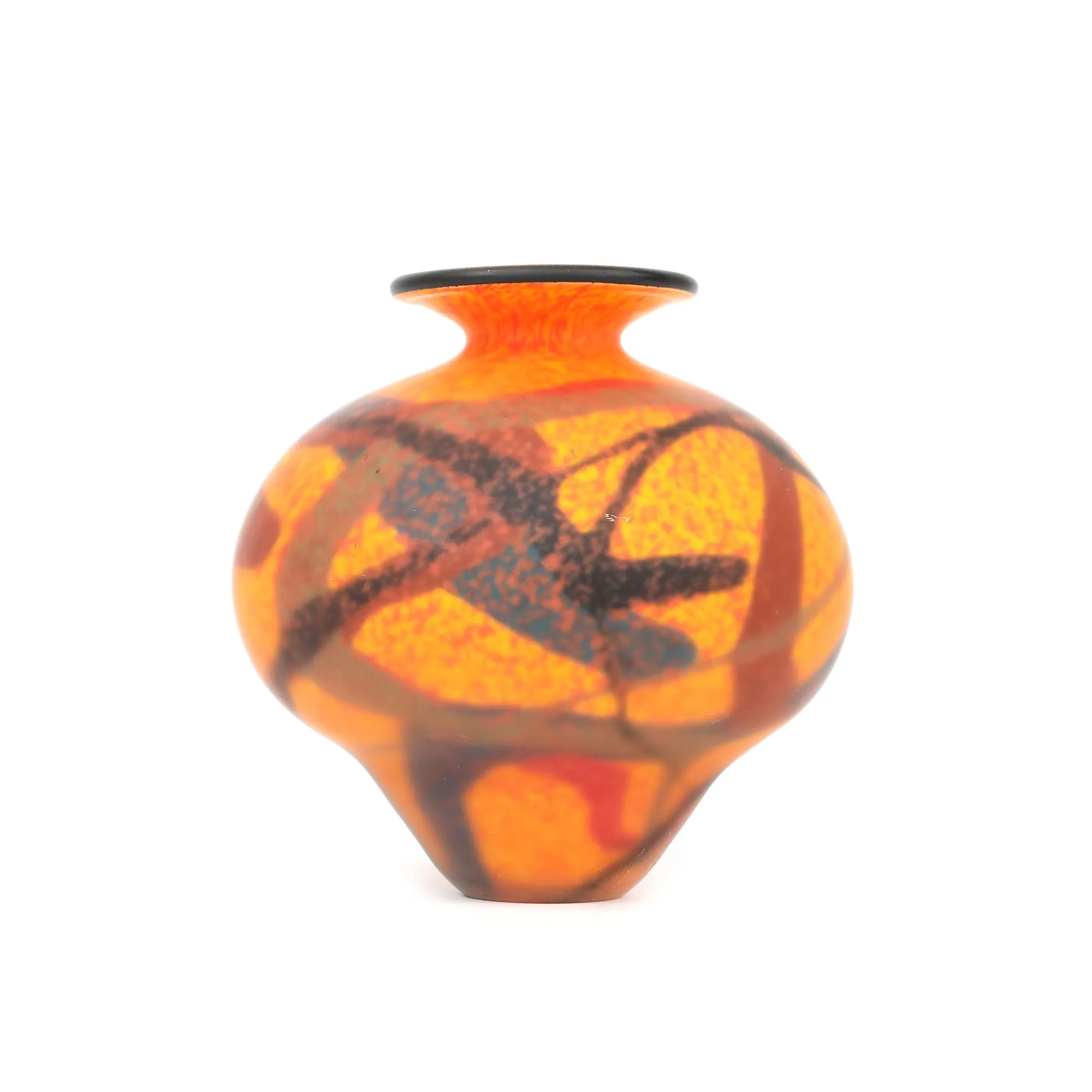 Ioan Nemțoi Vase, glass, decorated with abstract motifs