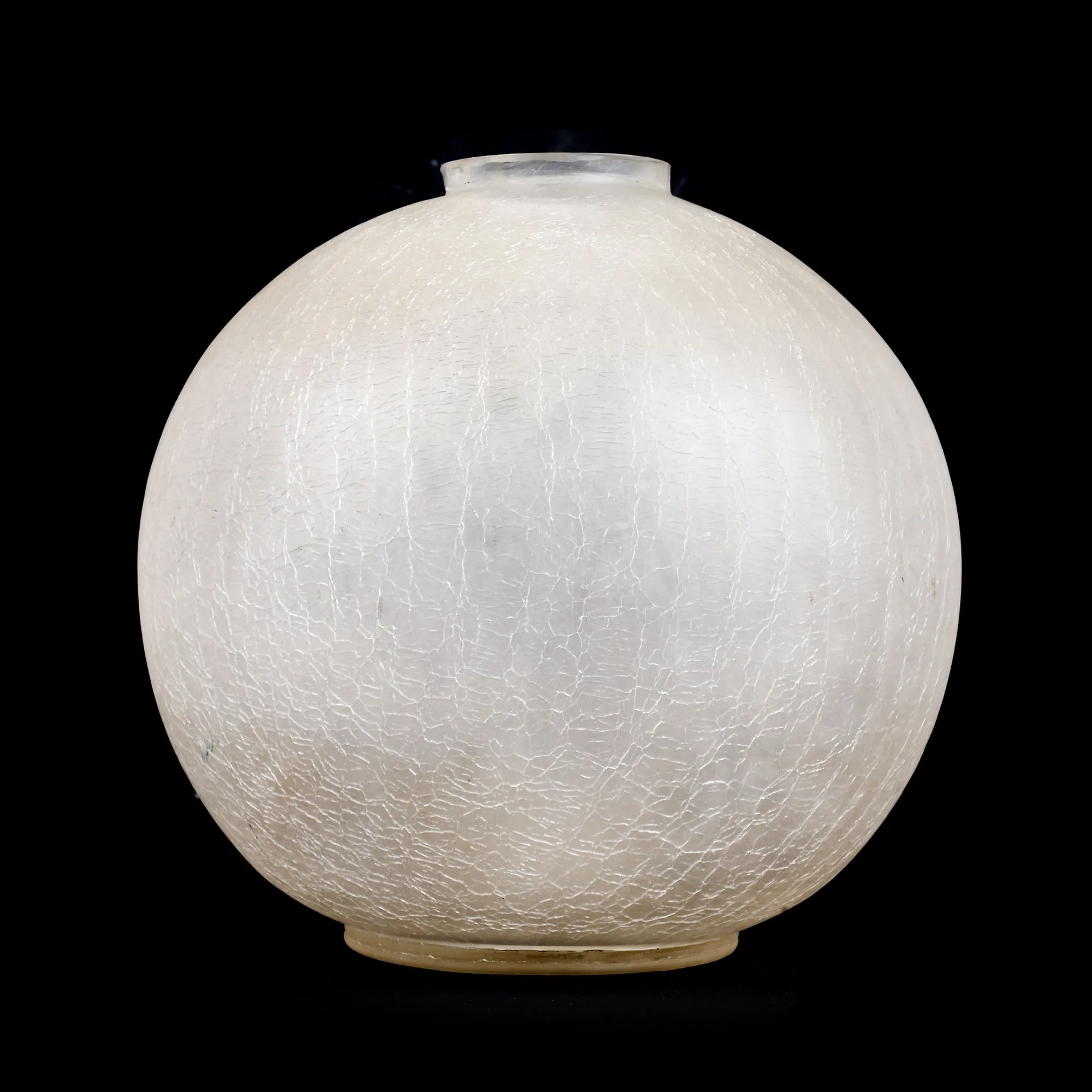 Daum Nancy glass vase, translucent glass, globe-shaped, contemporary design, circa 1960