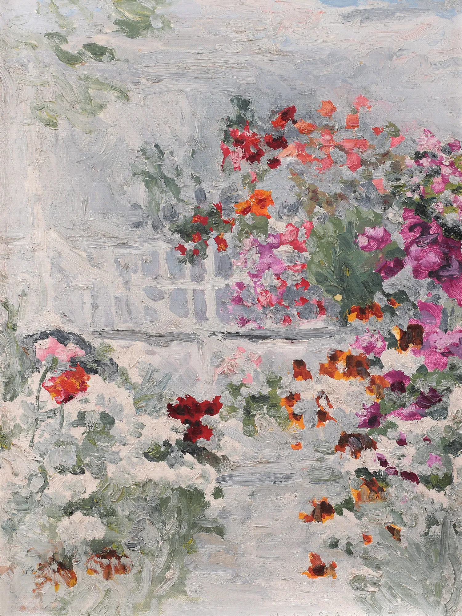 Flower garden at Agapia
