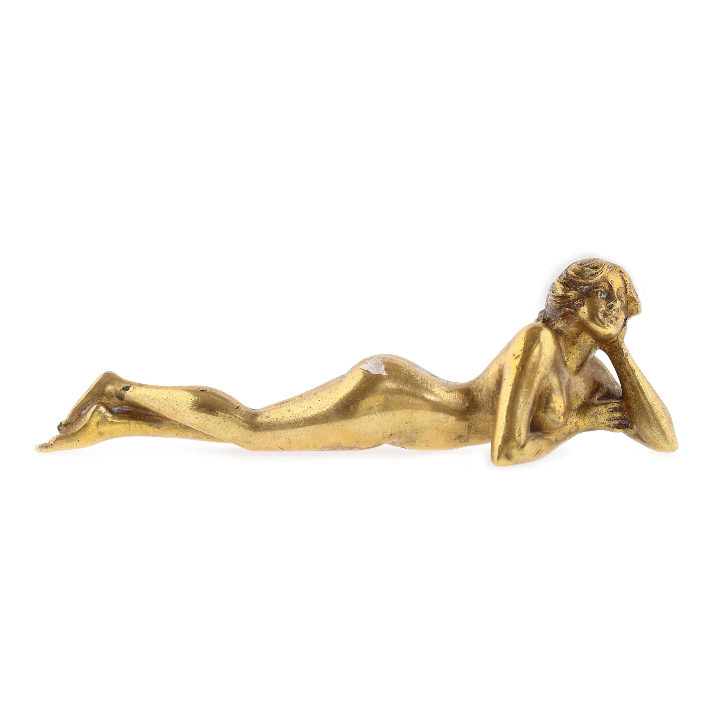 Statuetă Art Nouveau din bronz, reprezentând o figură feminină, cca. 1910-1919