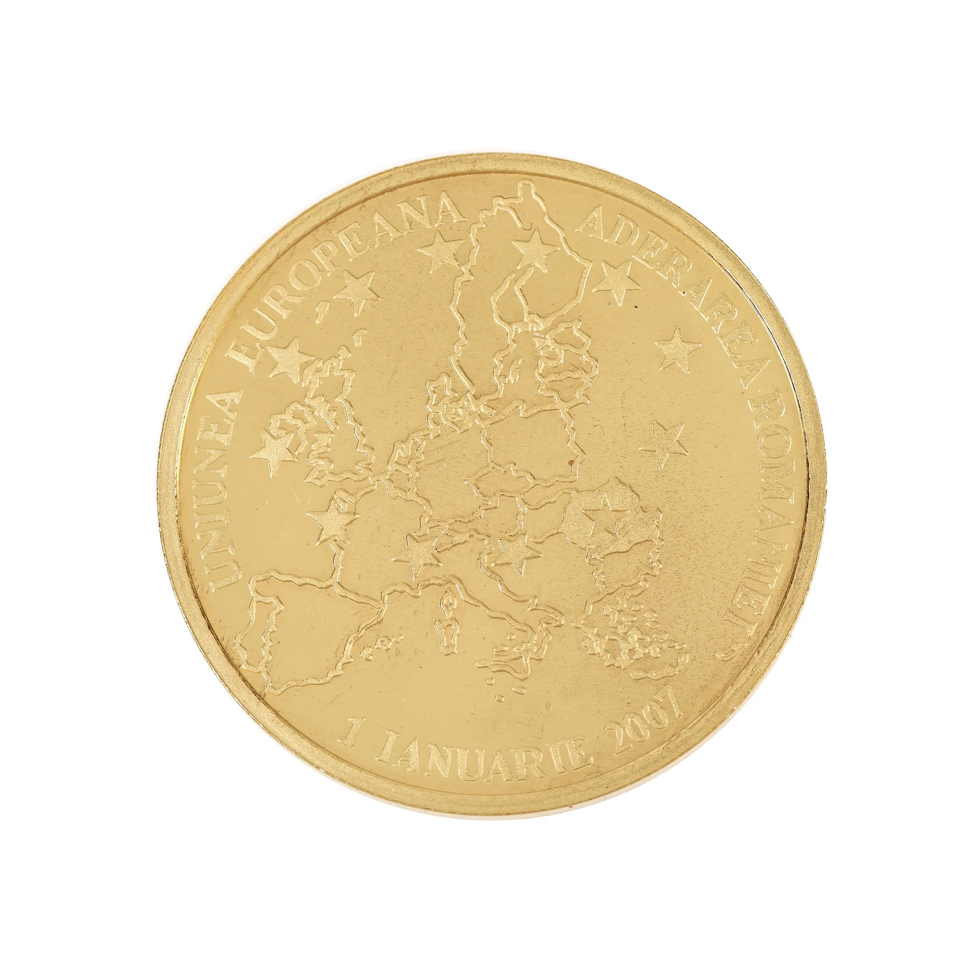 Monedă comemorativă BNR, Aderarea la Uniunea Europeană, 2007, aur