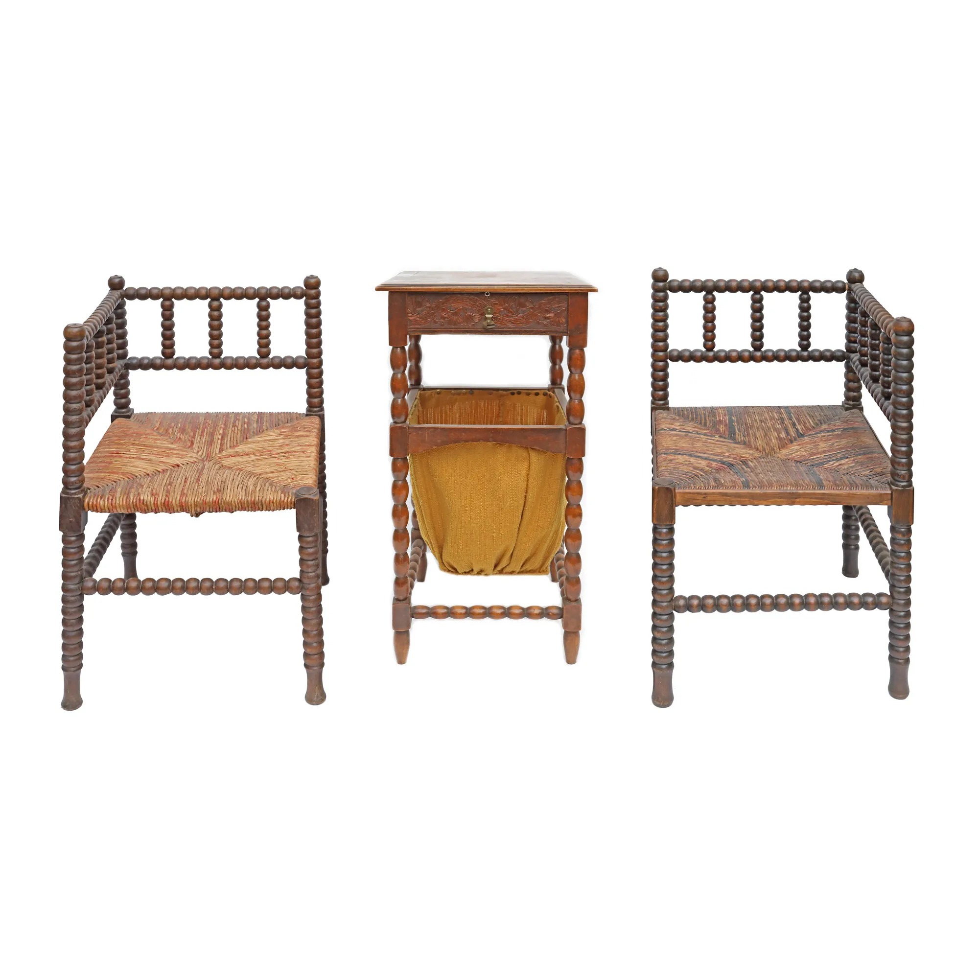 Sewing table with chairs, France, early 20th century