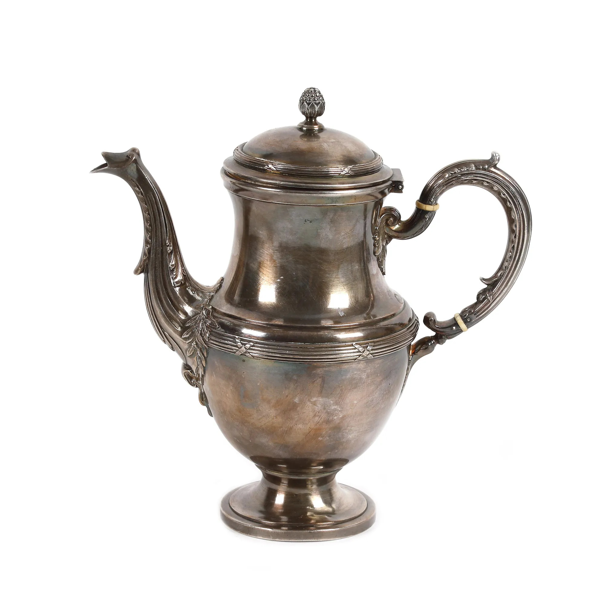 Teapot with Louis XVI style decoration, early 20th century, from the Lucrezia and Ion Pacea collection