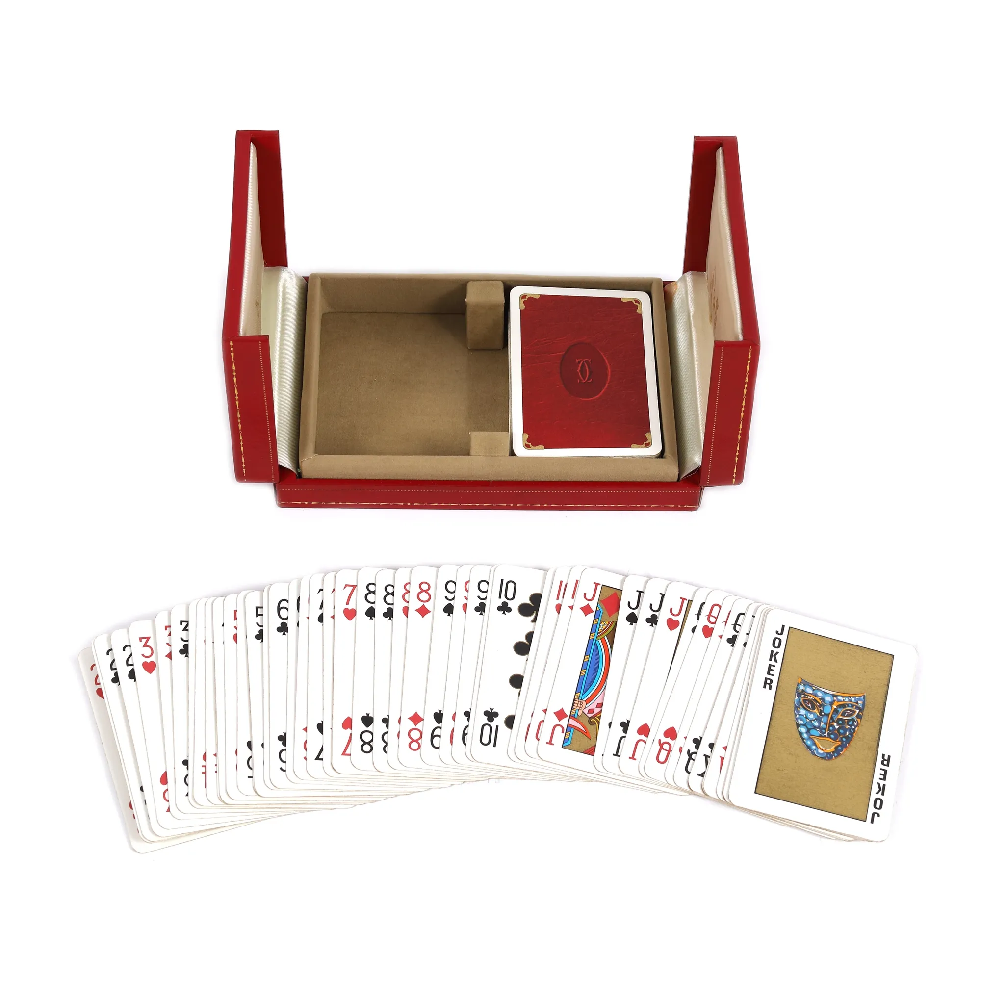 Must de Cartier playing cards, for poker or bridge, in original box