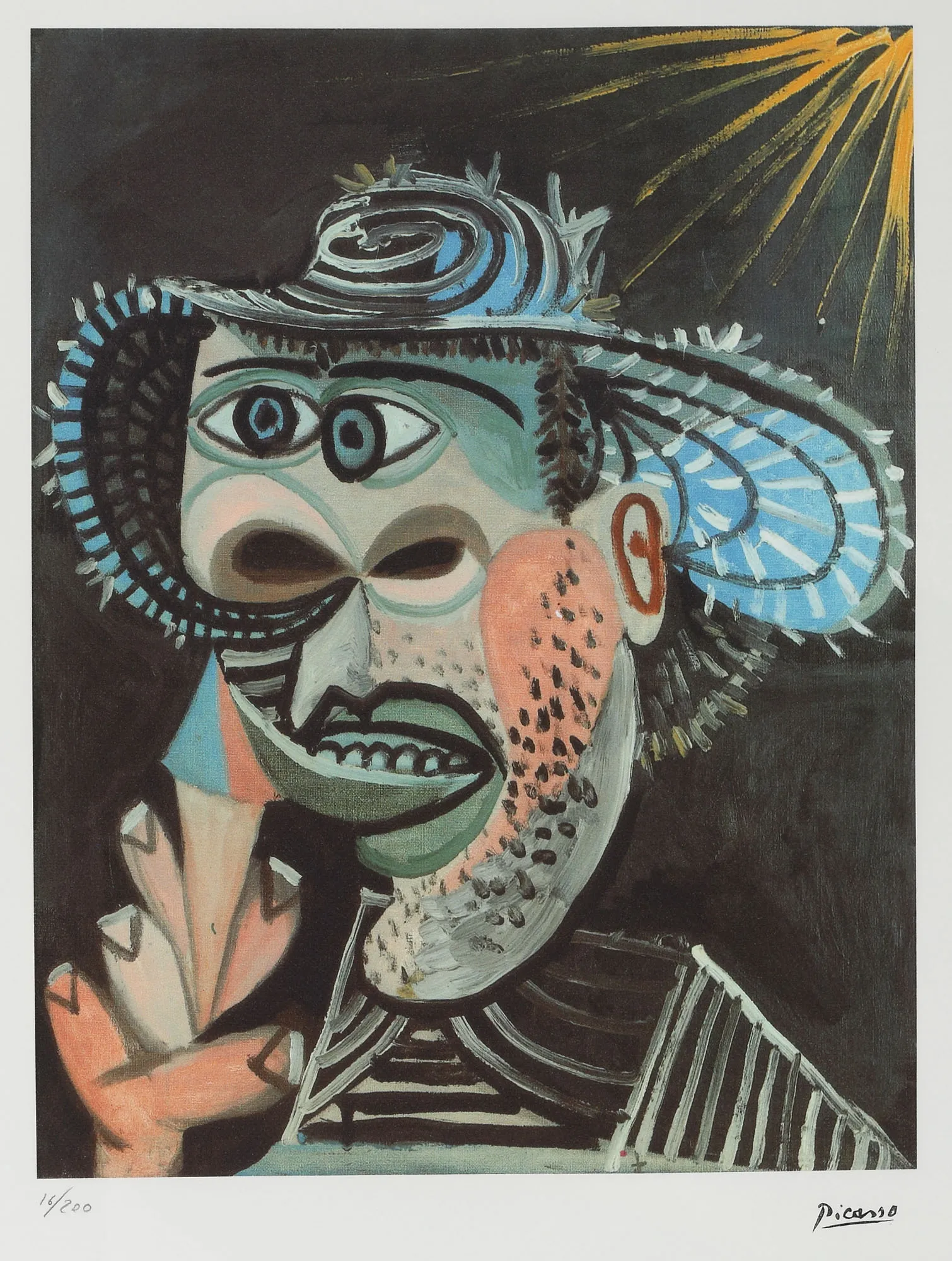 Man with a hat and a violin