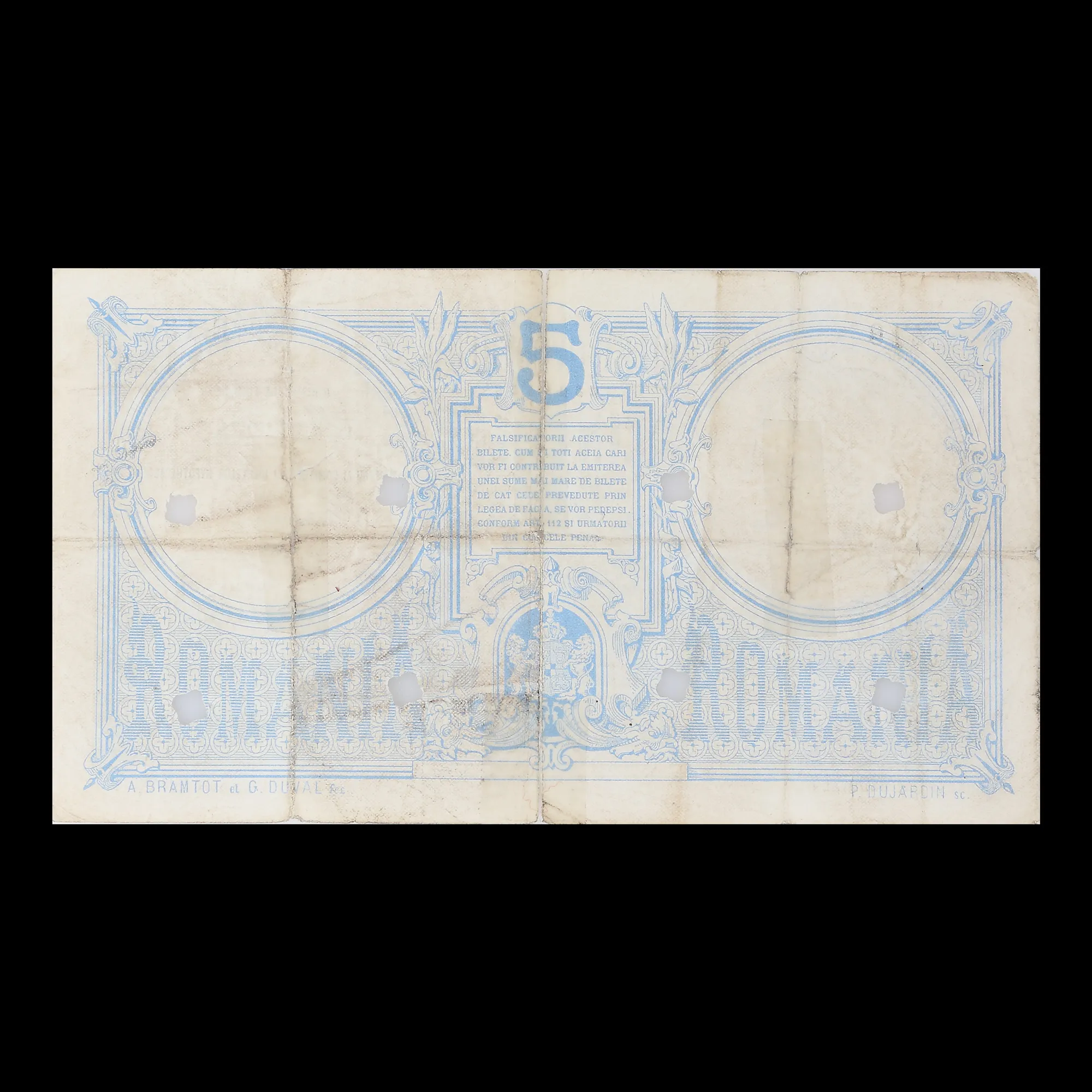 Bilet ipotecar (bancnotă) de 5 Lei, 1877