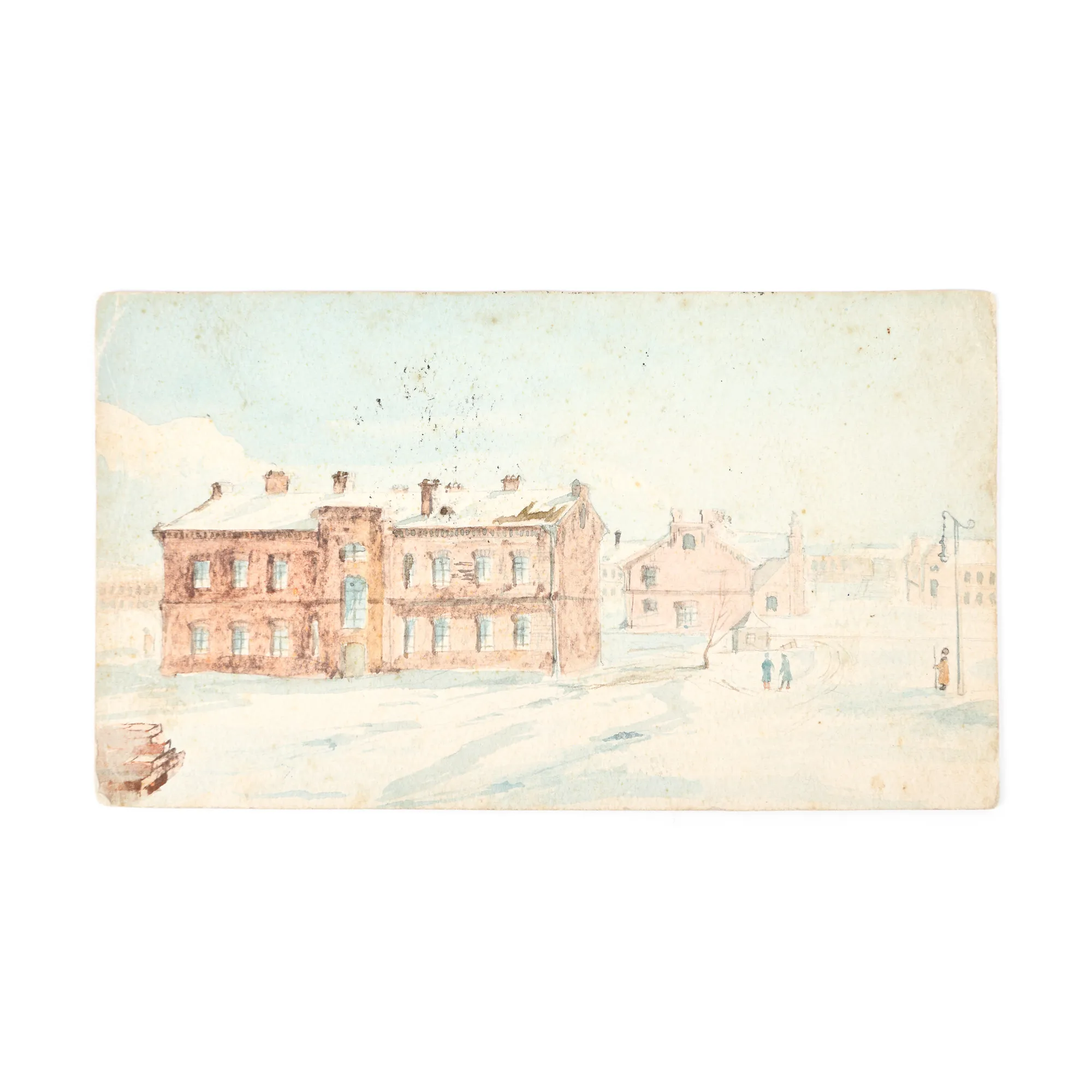 Watercolour postcard sent by an Austro-Hungarian prisoner from the Khabarovsk camp, January 10, 1915