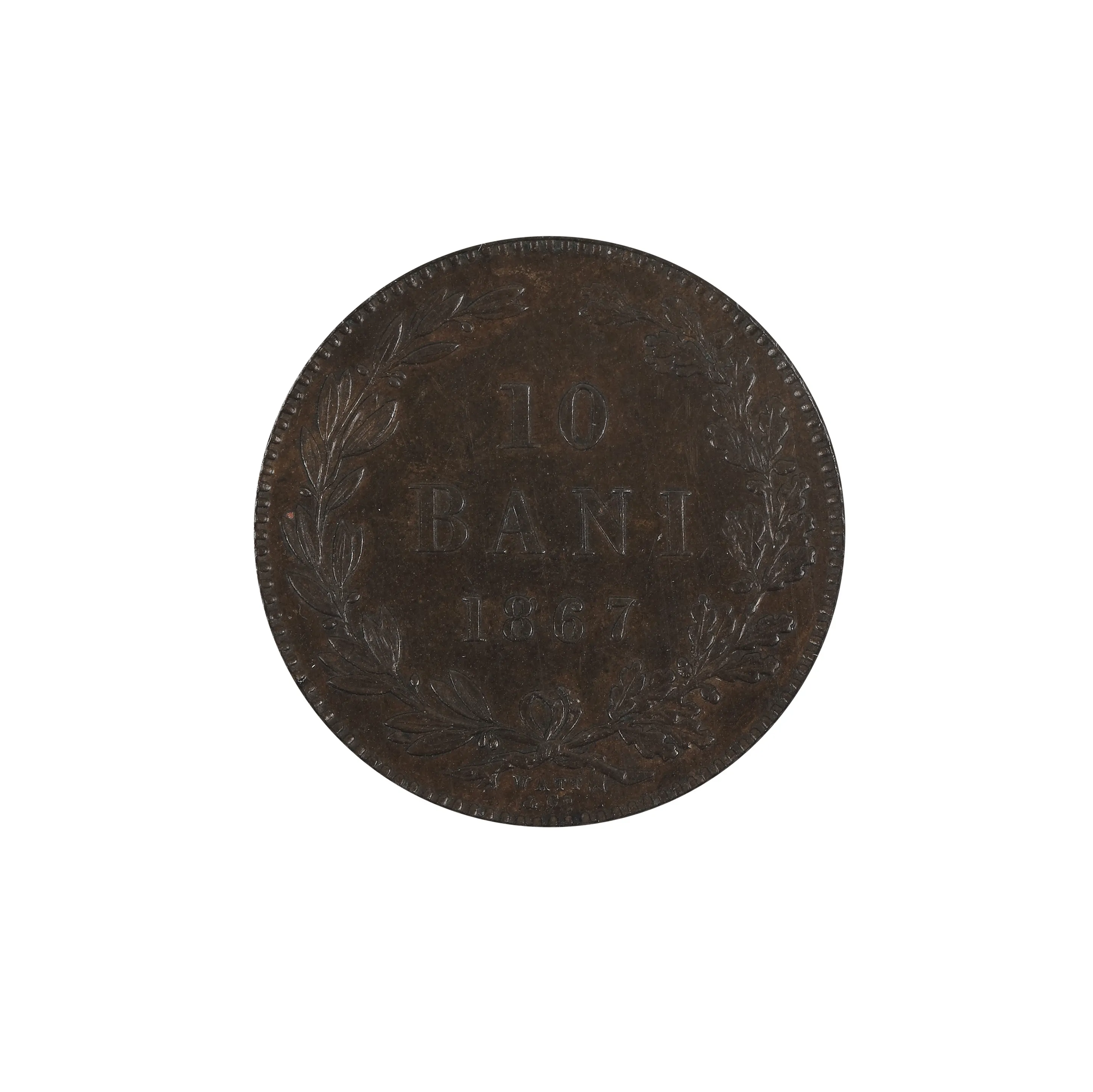 Monedă 10 Bani 1867 Watt