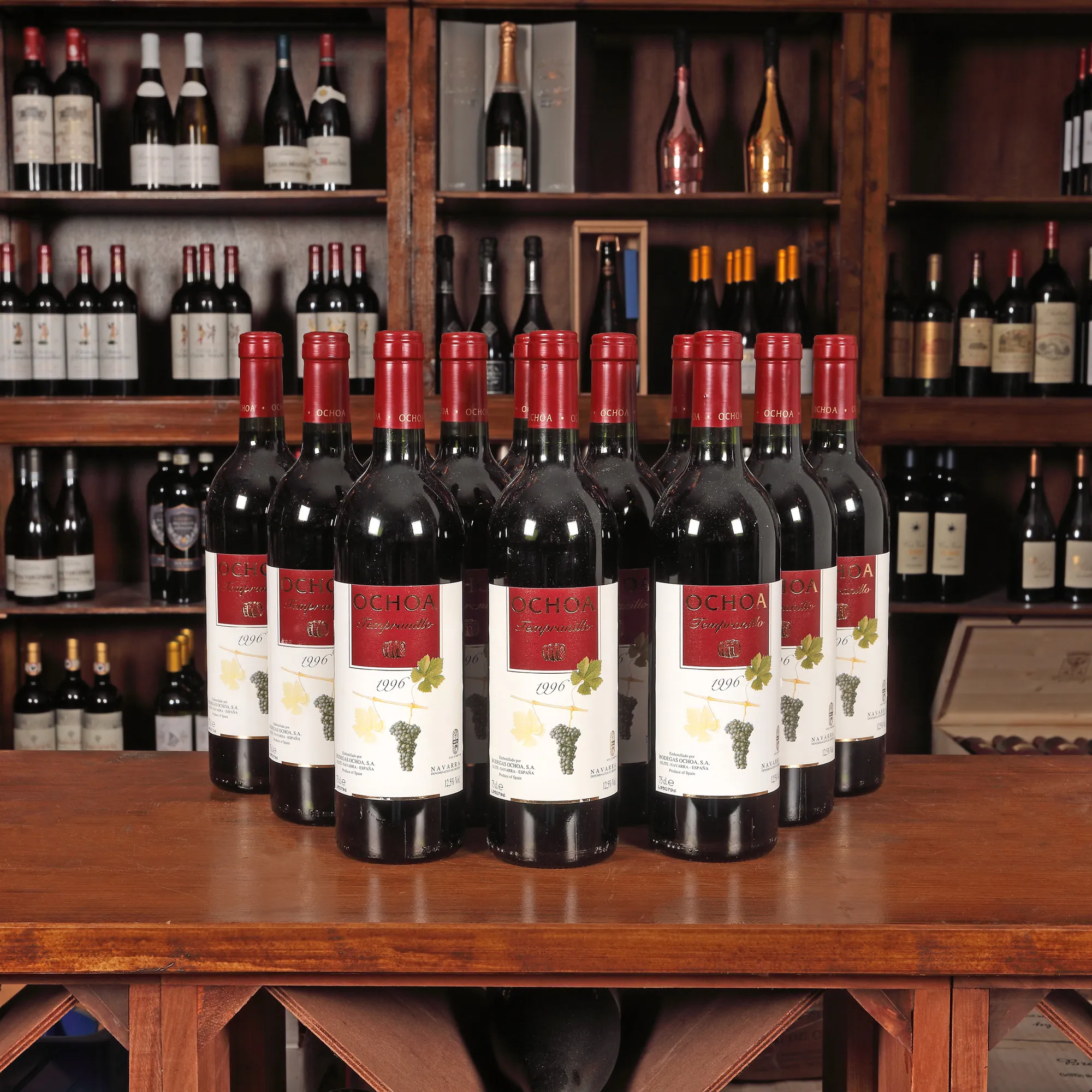 Lot de vinuri roșii spaniole, Ochoa, DOC Navarra, 1996, 12st x 0,75l