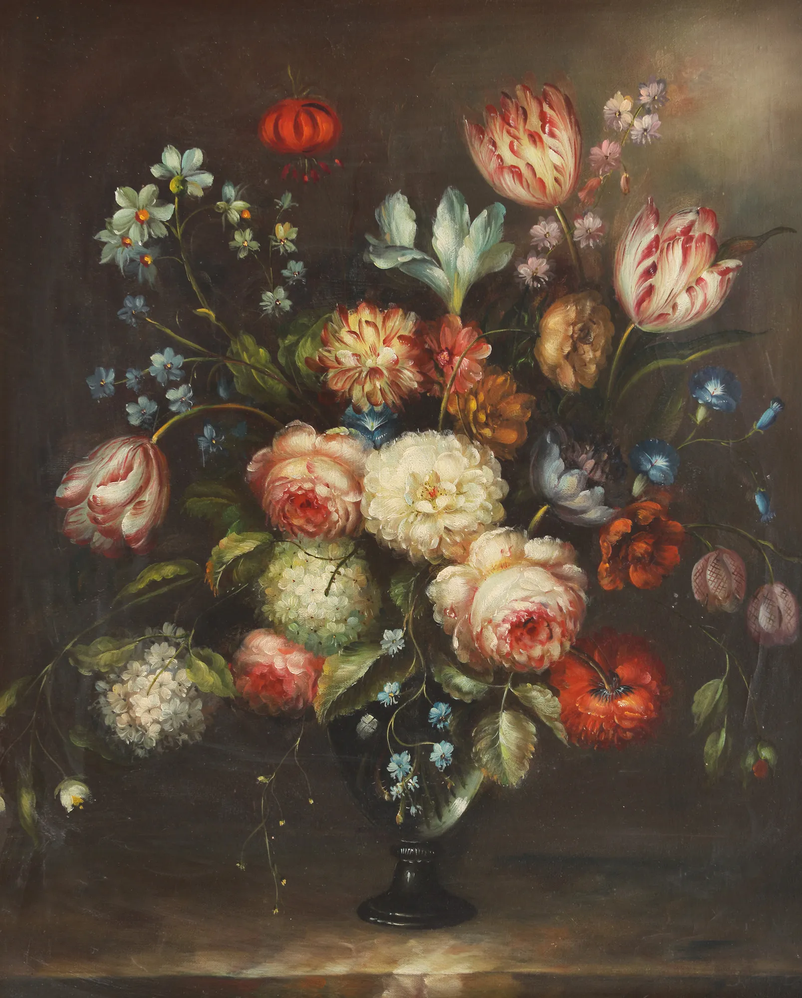 Still Life with Tulips and Peonies