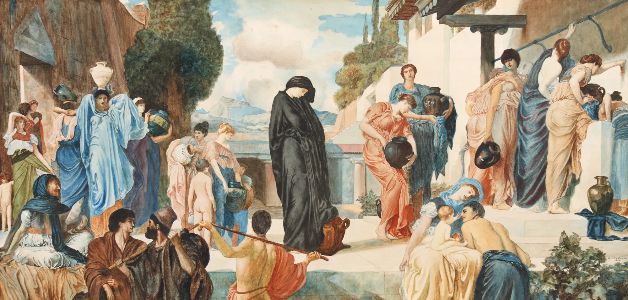 Andromaca, după căderea Troiei (după Frederic Leighton)