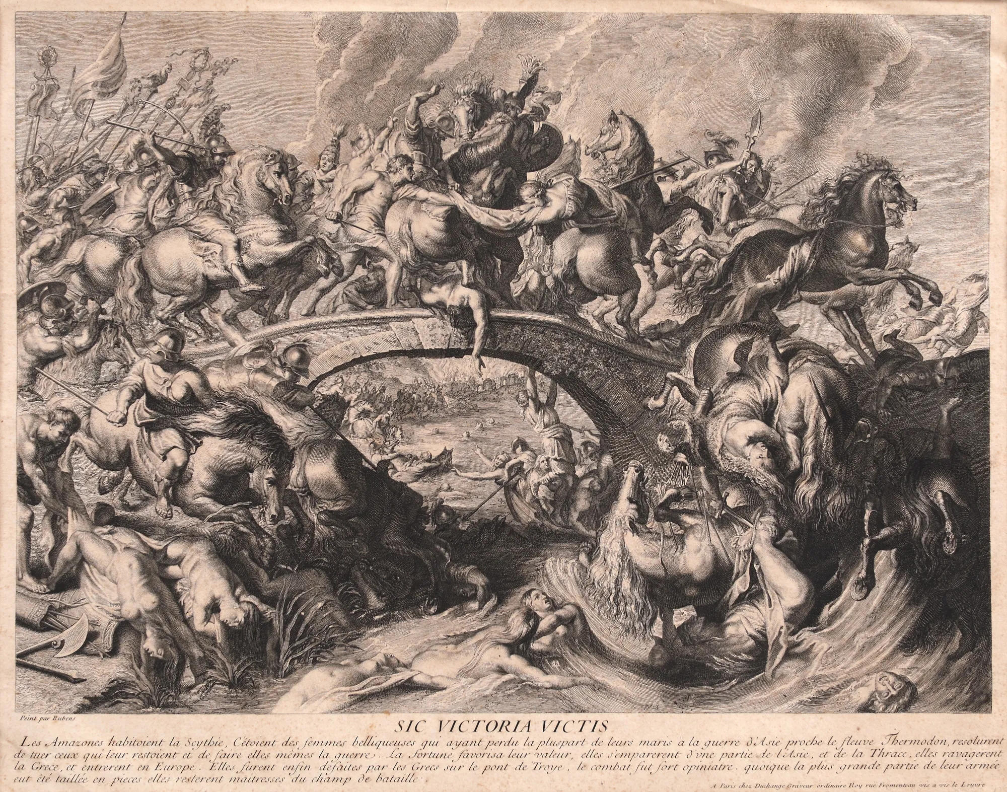 Lupta amazoanelor (după Peter Paul Rubens)