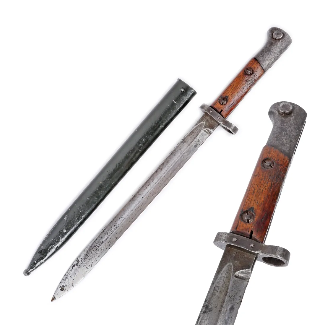 Bayonet for ZB rifle, with sheath, Czechoslovakia, World War II period