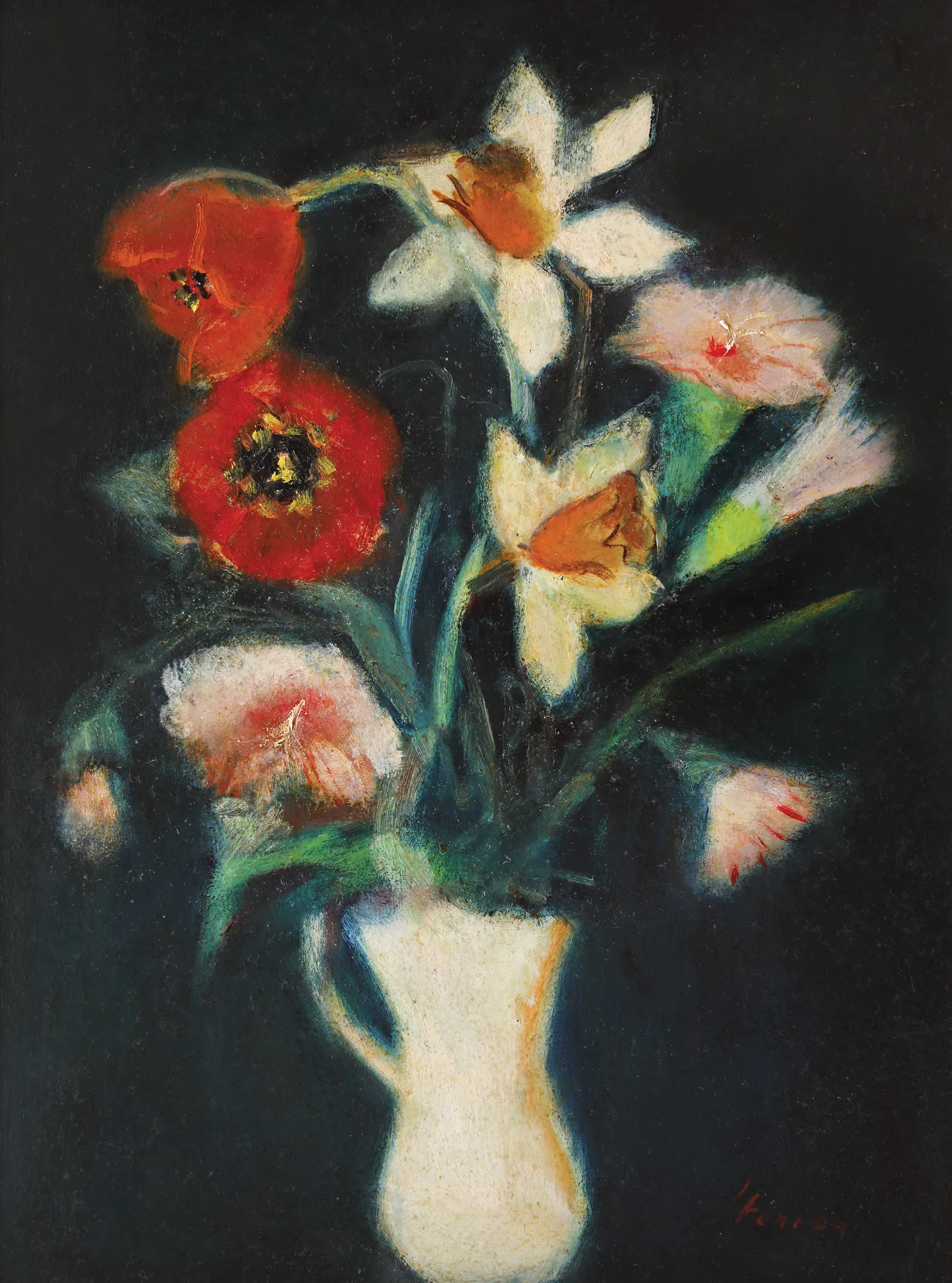 Poppies and Daffodils