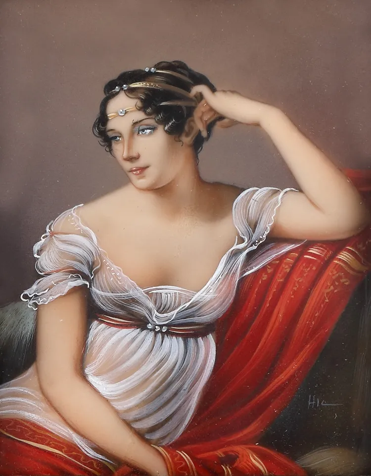 Miniature portrait of a lady inside