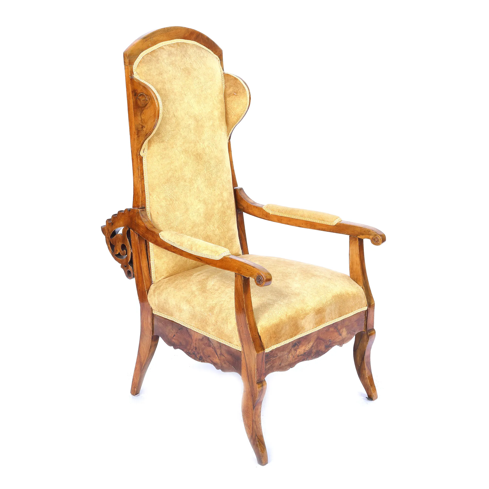 Fotoliu bergère Biedermeier, reglabil, cca. 1820