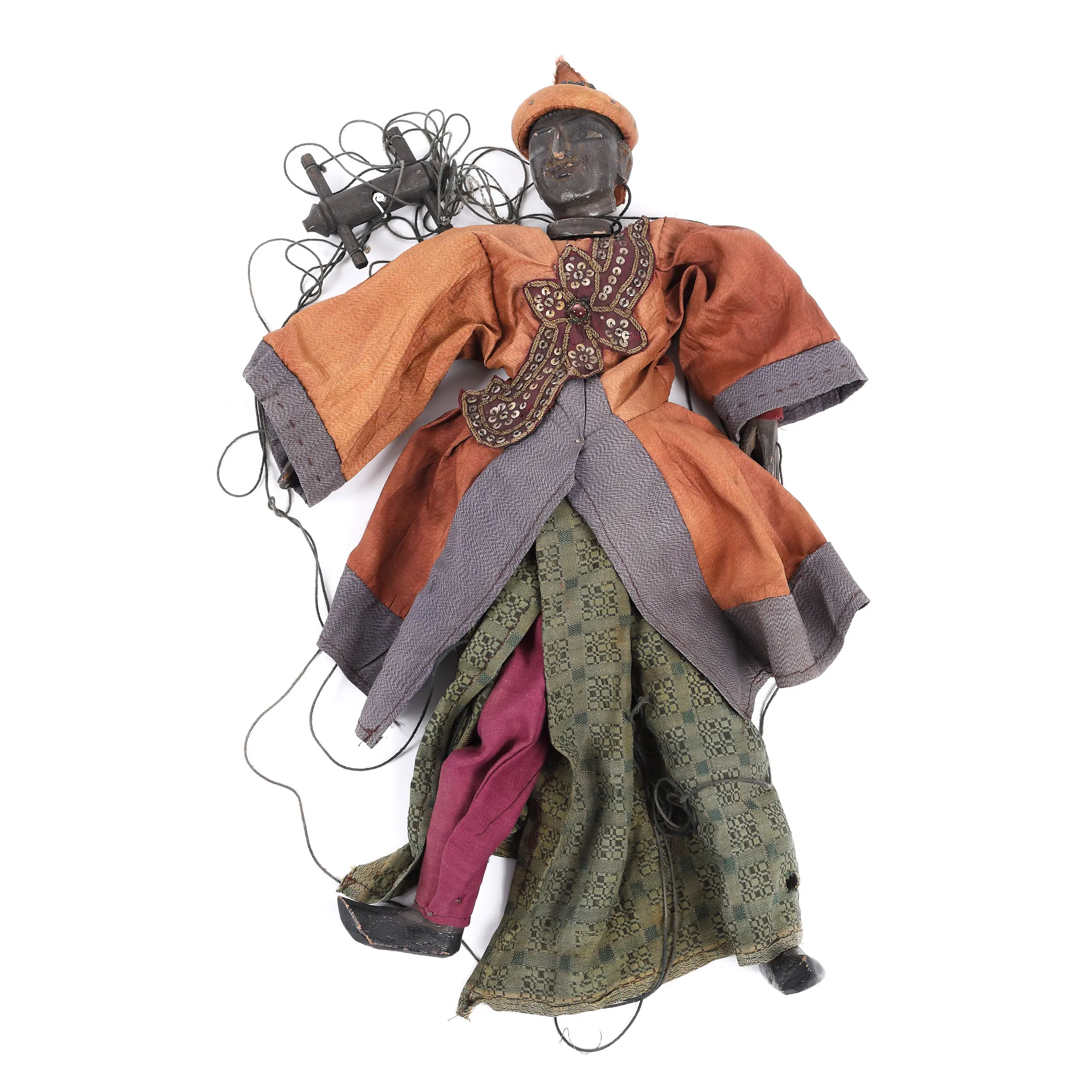 Puppet made of exotic wood, Southeast Asia, mid-20th century