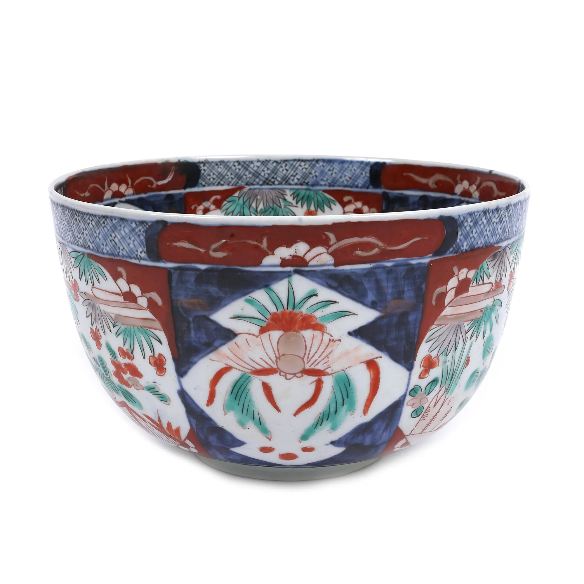Vas Imari din porţelan, decorat cu peisaje lacustre, perioada Meiji, Japonia, începtul sec. XX