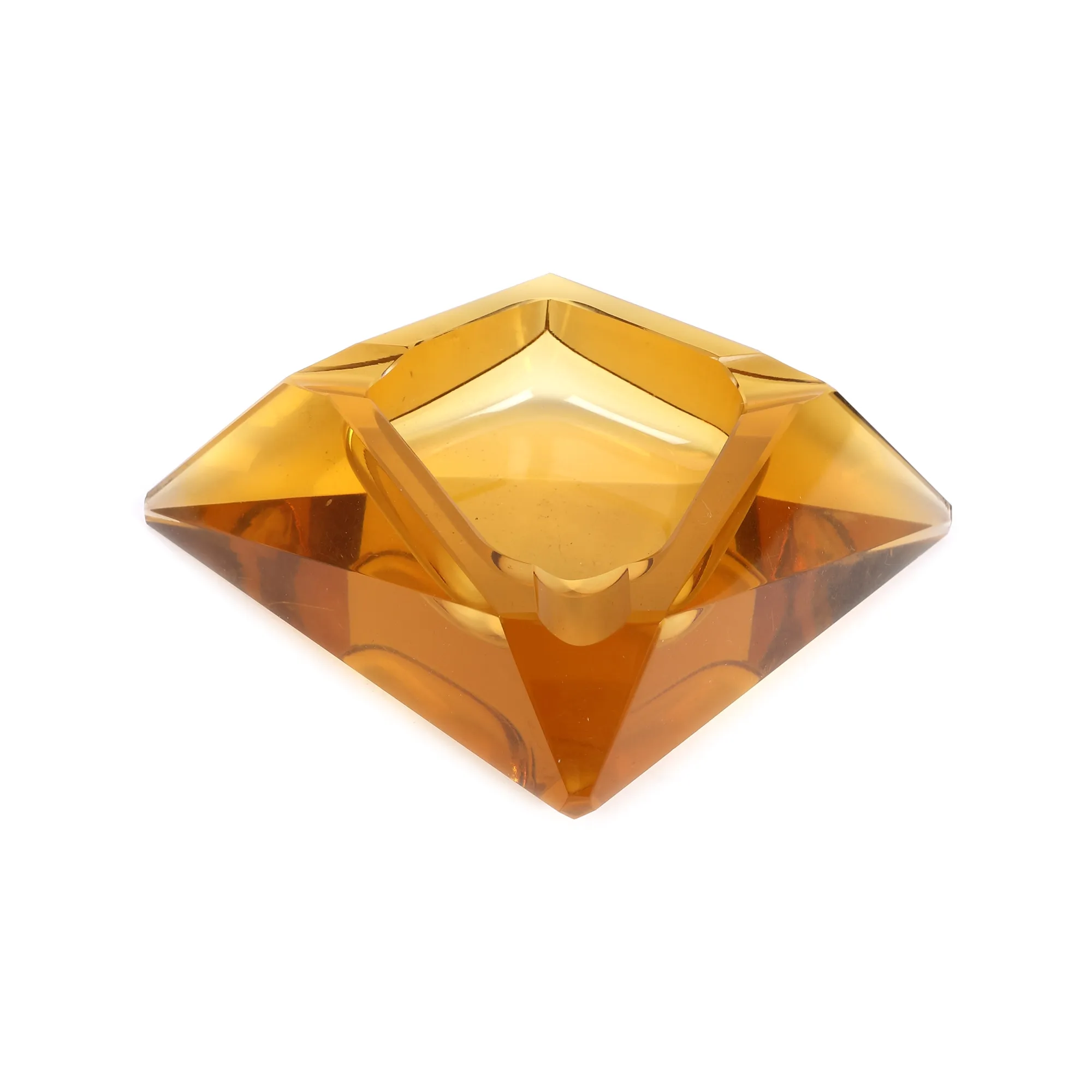 Art Deco crystal Baccarat cigarette holder, faceted and colored, circa 1920-1925