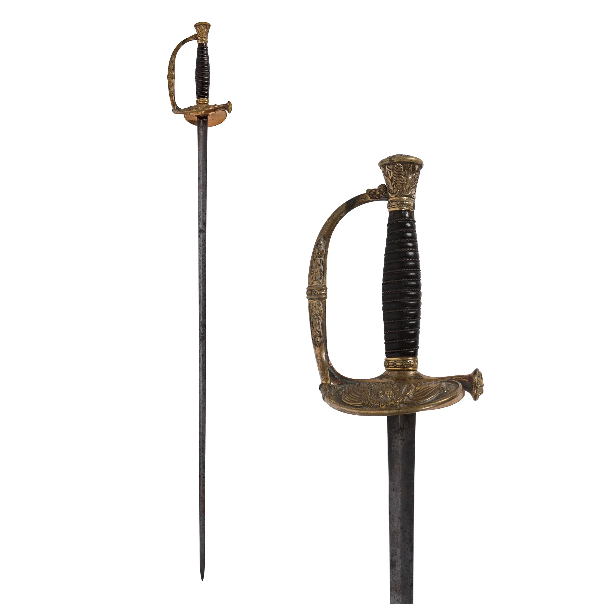 Officer's sword, model 1837, decorated with imperial eagle, France, Napoleon III period